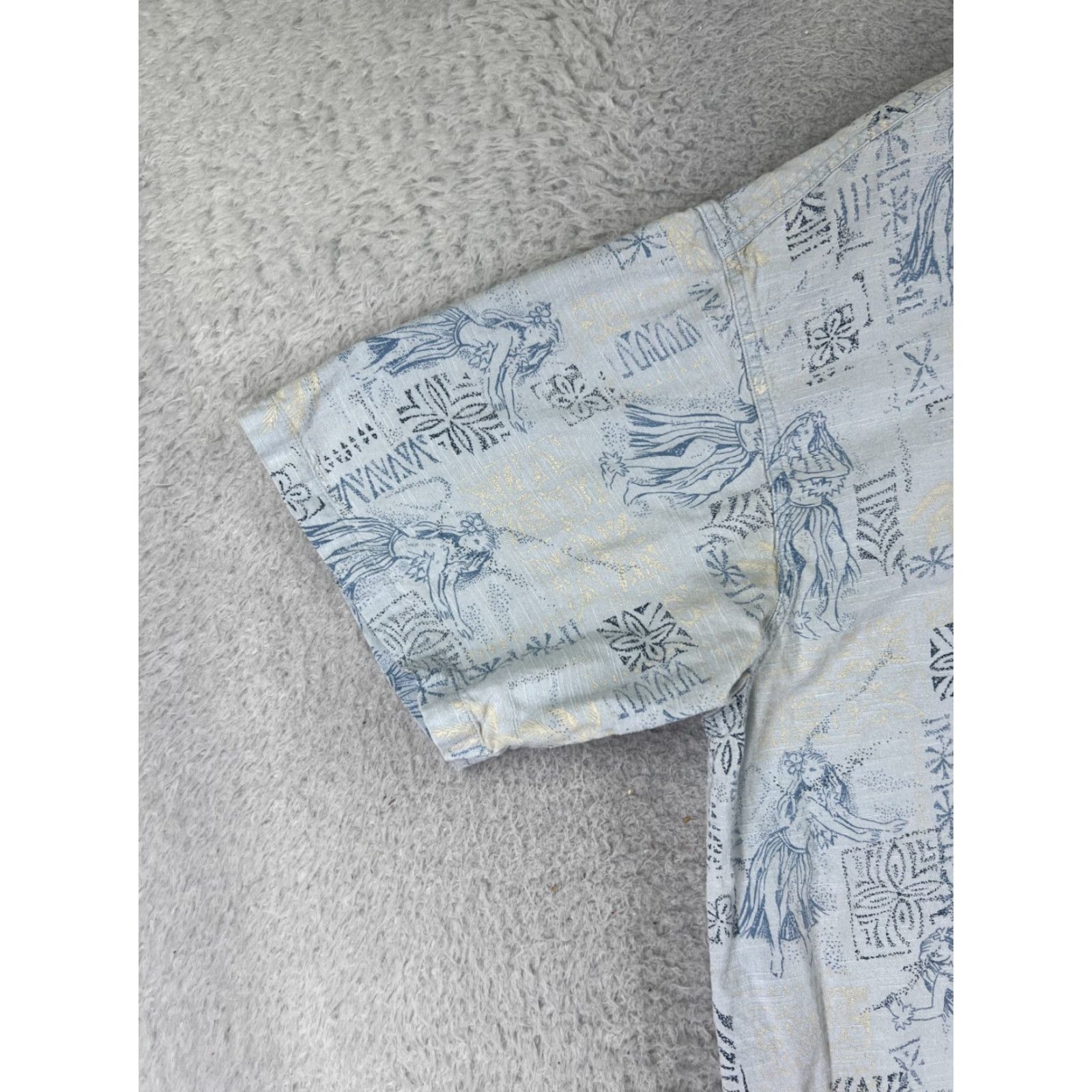Vintage Half Moon Bay Shirt Men Blue Floral Hawaiian Button-Up Short Sleeve X-Large Size US XL / EU 56 / 4 - 3 Thumbnail