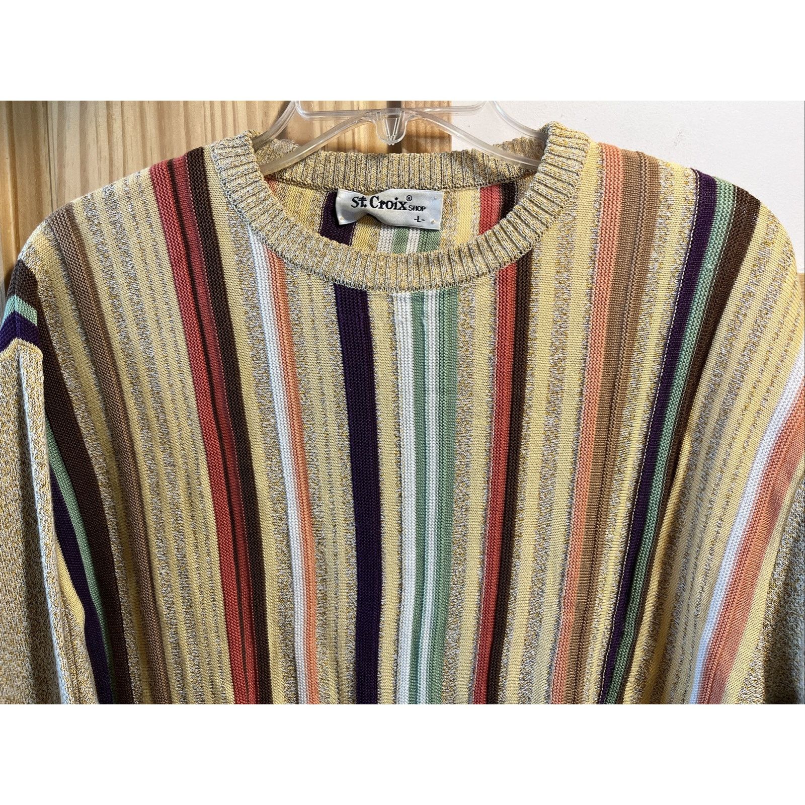 St. Croix St Croix Shop Men's L Cotton Blend Multicolor Knits Sweater Size US L / EU 52-54 / 3 - 4 Thumbnail