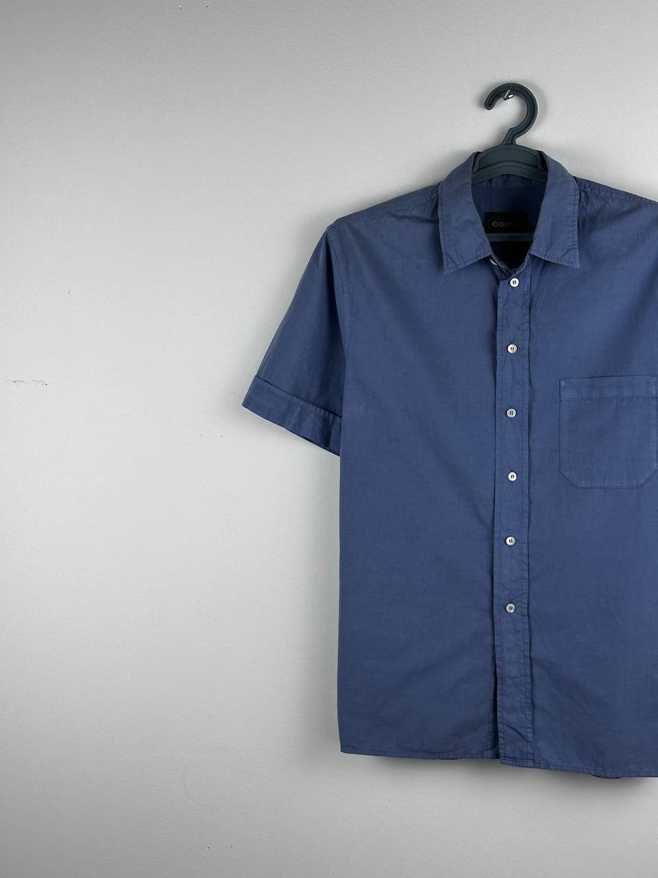 Designer OSKA Luxury Short Sleeve Shirt Blue Size US L / EU 52-54 / 3 - 2 Thumbnail