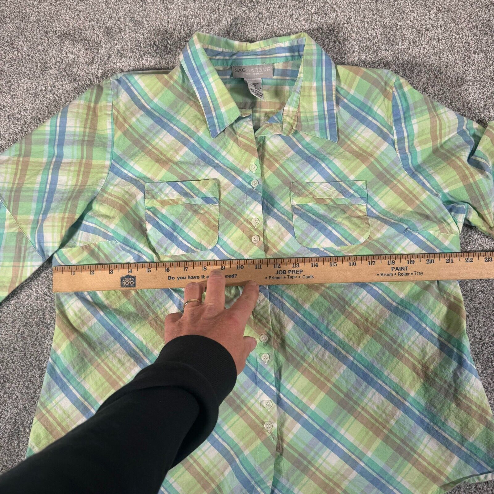 Other Sag Harbor Top 1X Plus Plaid Pastels Grandmacore Vintage Y2K Size XL / US 12-14 / IT 48-50 - 6 Thumbnail