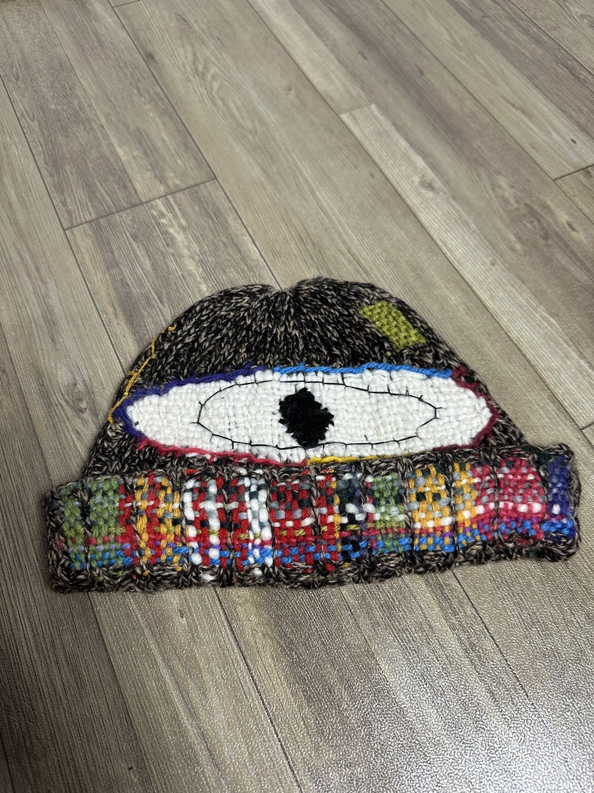 Handmade Custom Nice Design Art Knitted Eye Spiderweb Beanie Hats Size ONE SIZE - 10 Thumbnail