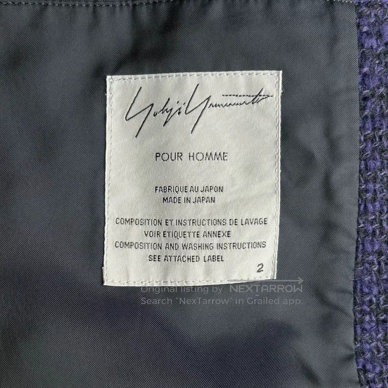 Yohji Yamamoto Yohji Yamamoto 12aw silver-button coarse-weave belt coat Size US M / EU 48-50 / 2 - 6 Thumbnail