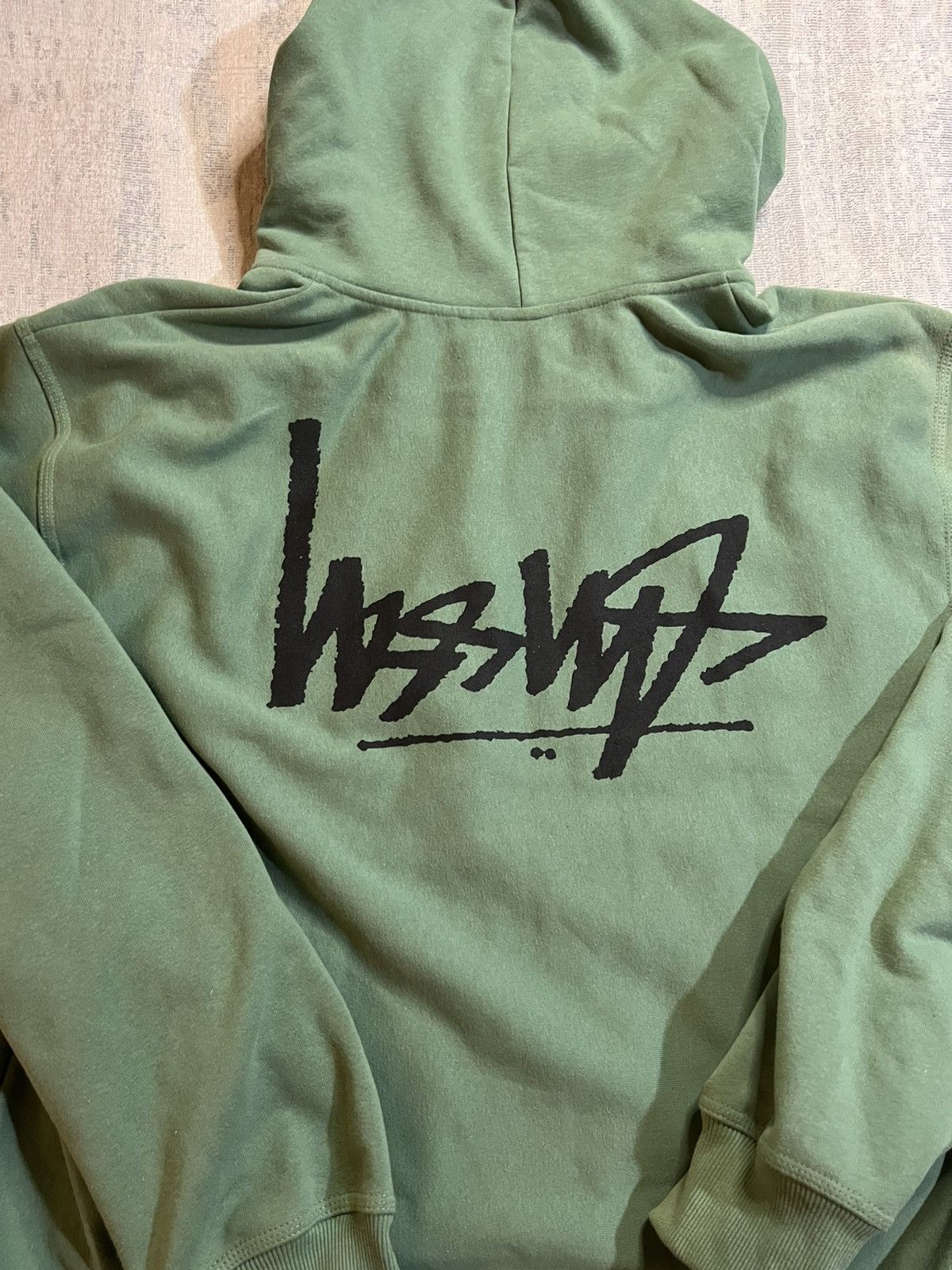 Streetwear × Stussy Stussy Flipped Zip Hoodie 'Green' | Grailed