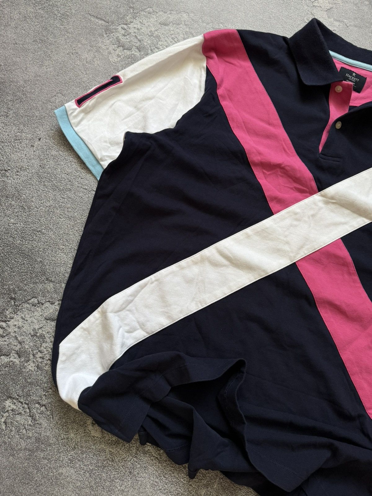 Hackett × Vintage Hackett XXL multicolour polo rugby tee T-shirt dress Size US XXL / EU 58 / 5 - 3 Thumbnail