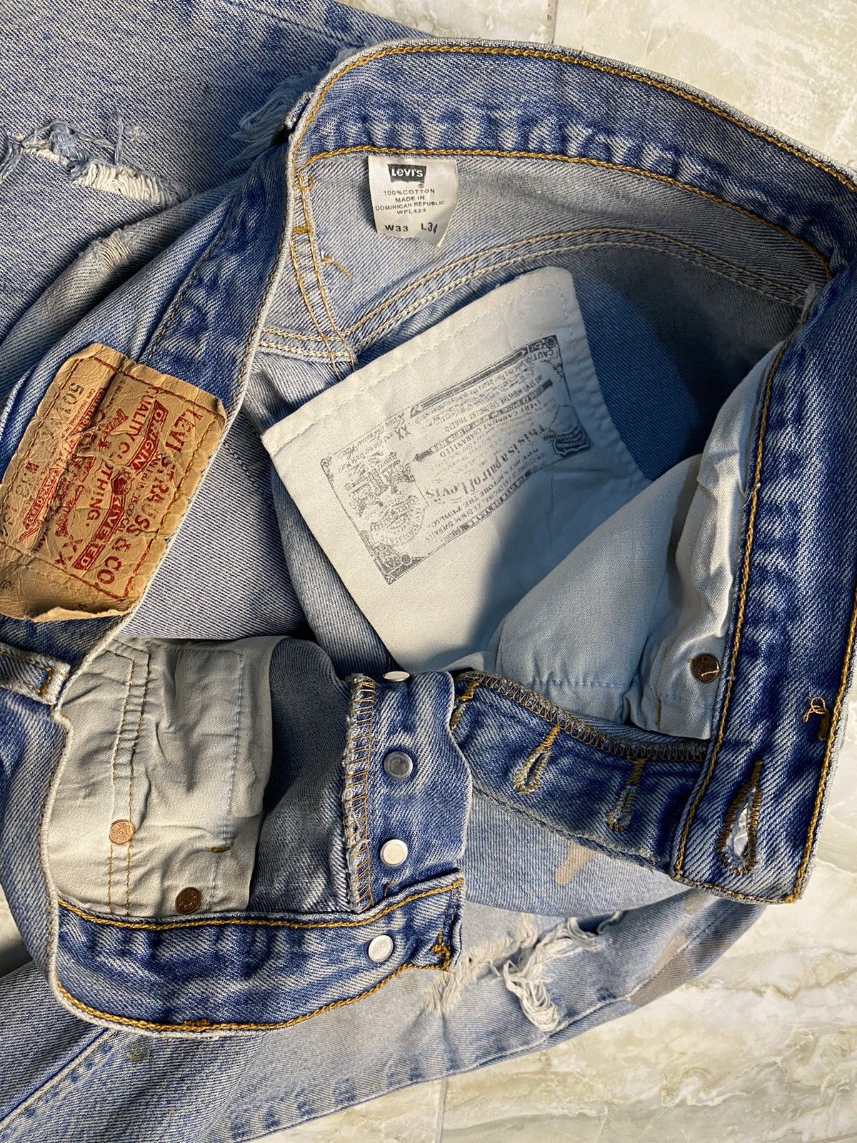 Vintage Levis 501 Size US 33 - 15 Thumbnail