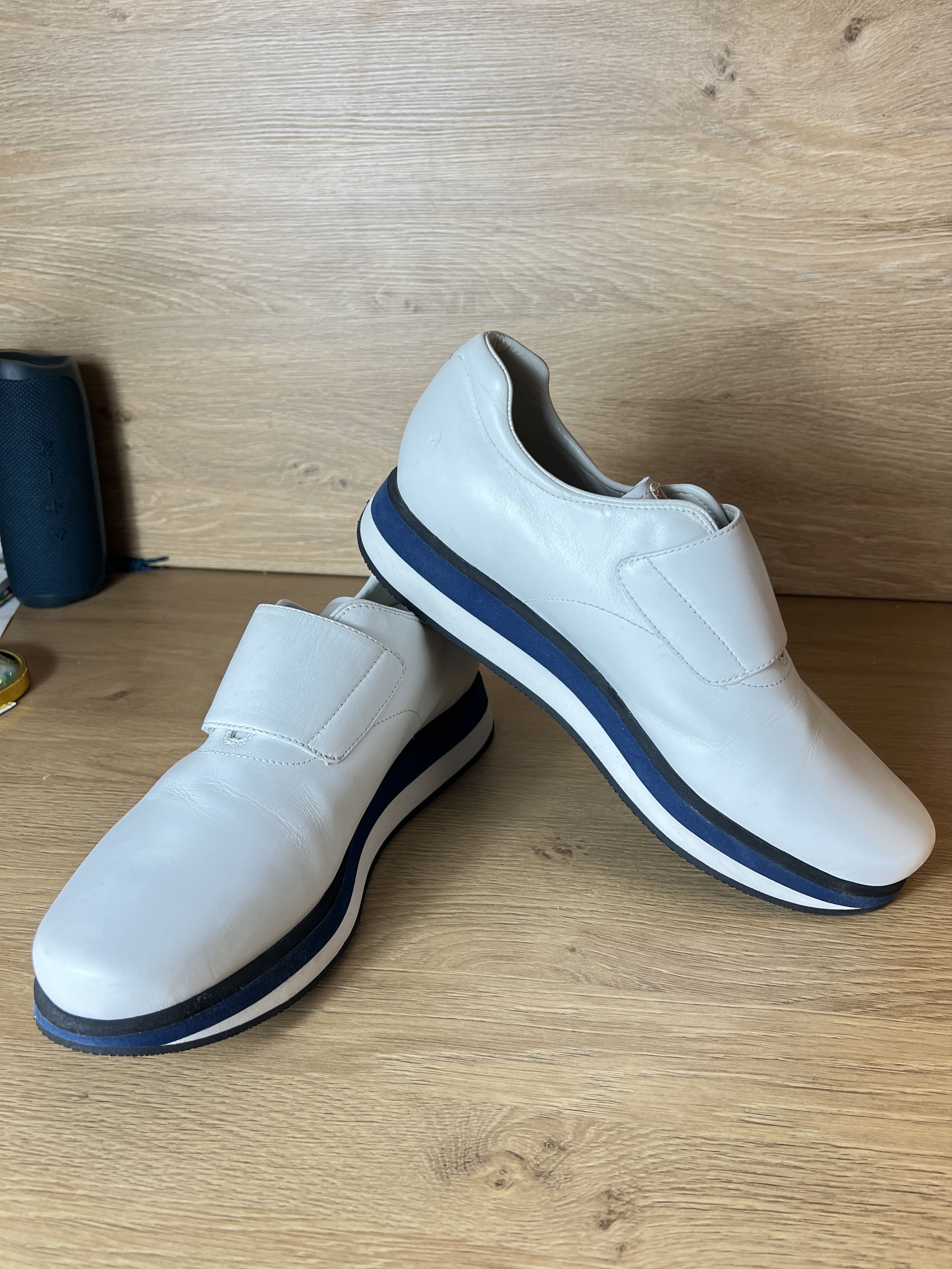Prada prada leather sport white platform red tab Size US 8.5 / EU 41-42 - 5 Thumbnail