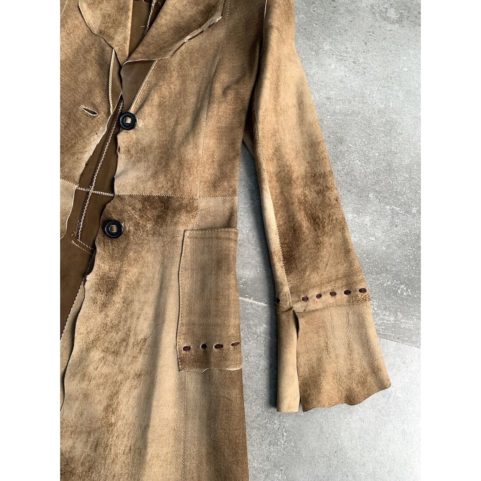 Other × Vintage SYLVIE SCHIMMEL Lamb Leather Trench Coat Jacket EU 36 US 4 Size S / US 4 / IT 40 - 14 Thumbnail