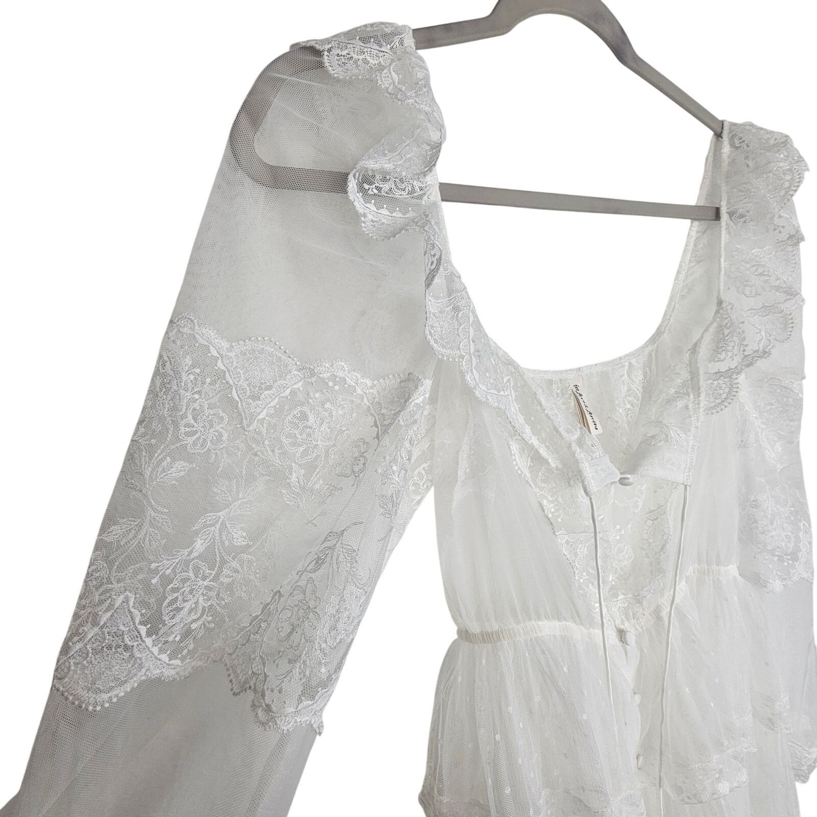 For Love & Lemons For Love & Lemons x Victorias Secrets Women Sheer Lace Dress Size 30" / US 8 / IT 44 - 6 Thumbnail