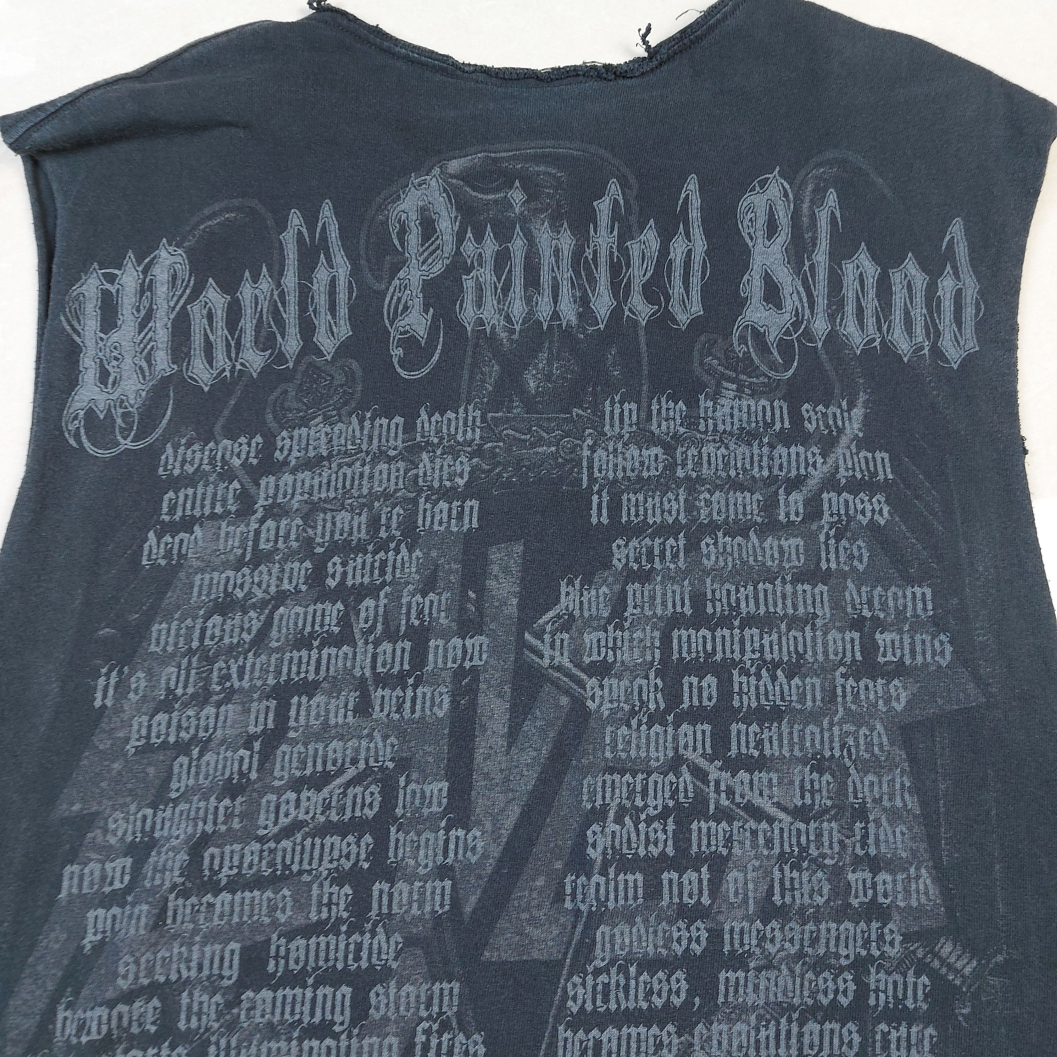 Band Tees VTG Slayer Band 2011 World Painted Blood Tour Cut-Off Tank Size US L / EU 52-54 / 3 - 11 Thumbnail