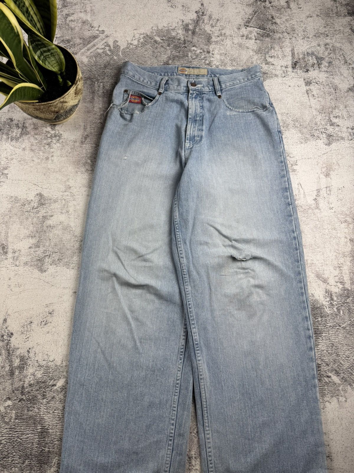 Dickies DICKIES BIG DADDY VINTAGE DENIM RAP HIP HOP BAGGY SKATE DISTRESSED JEANS PANTS Size US 32 / EU 48 - 14 Thumbnail