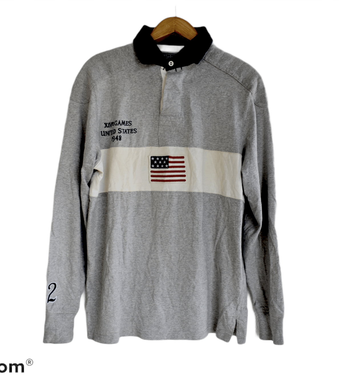 Polo Ralph Lauren × Vintage VINTAGE POLO RALPH LAURENT AMERICAN FLAG RUGBY 1990s Size US M / EU 48-50 / 2 - 1 Thumbnail