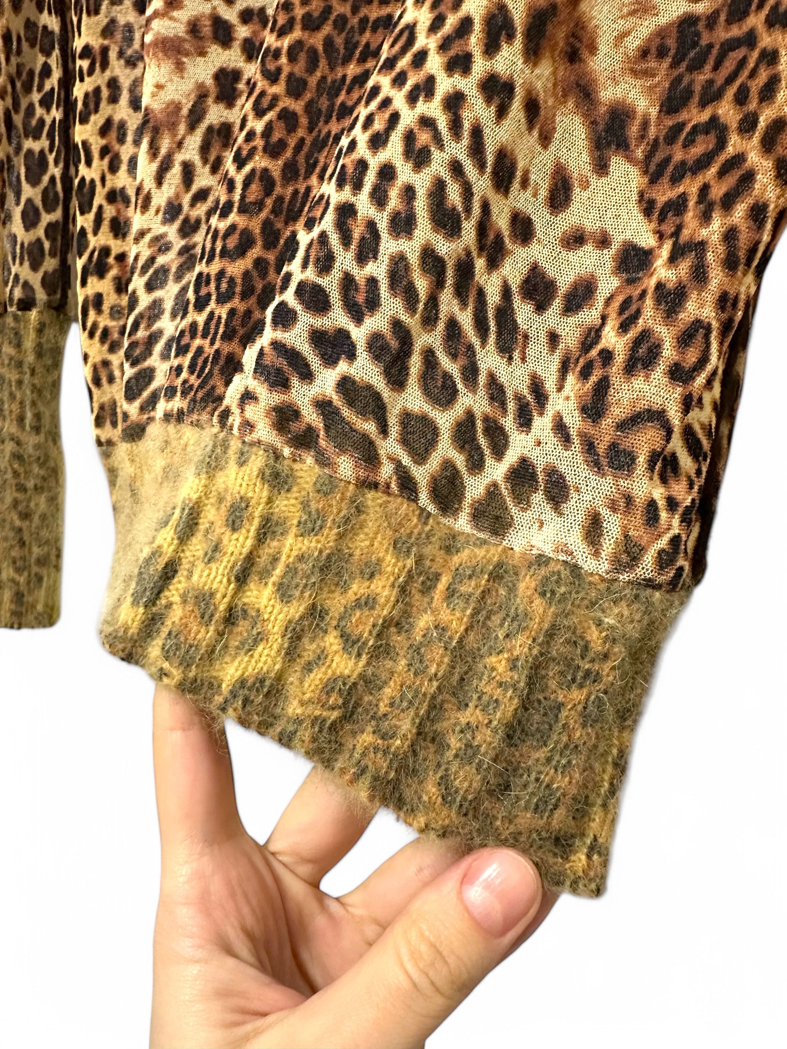 Jean Paul Gaultier Jean Paul Gaultier Cheetah Animal Print Sheer Mesh Cardigan Size M / US 6-8 / IT 42-44 - 6 Thumbnail