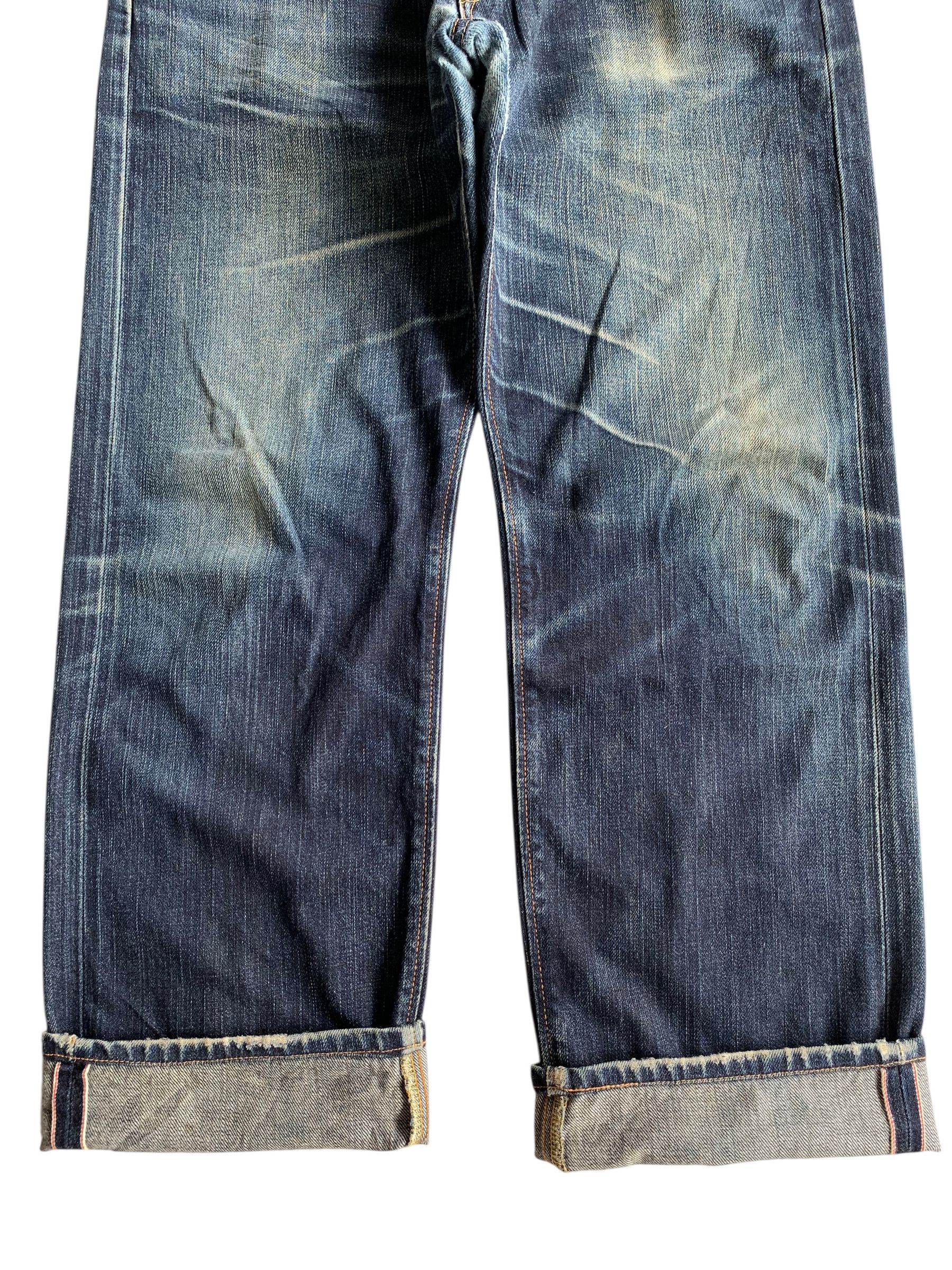 Kapital EDWIN SELVEDGE 505zx FADED &RUSTY DISTRESSED DENIM Size US 33 - 6 Thumbnail