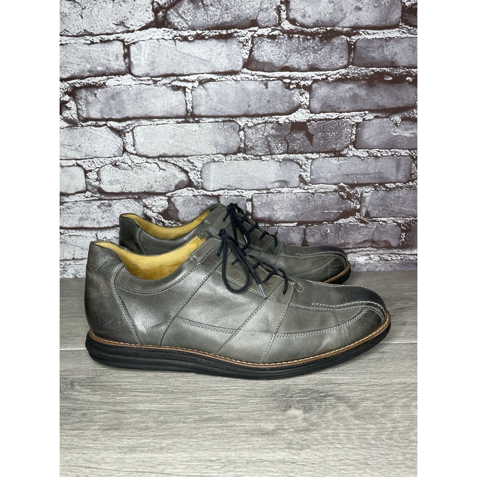 Sandro Moscoloni Sandro Moscoloni Gray Leather Bicycle Toe Oxfords Lace Shoes Size US 13 / EU 46 - 5 Thumbnail