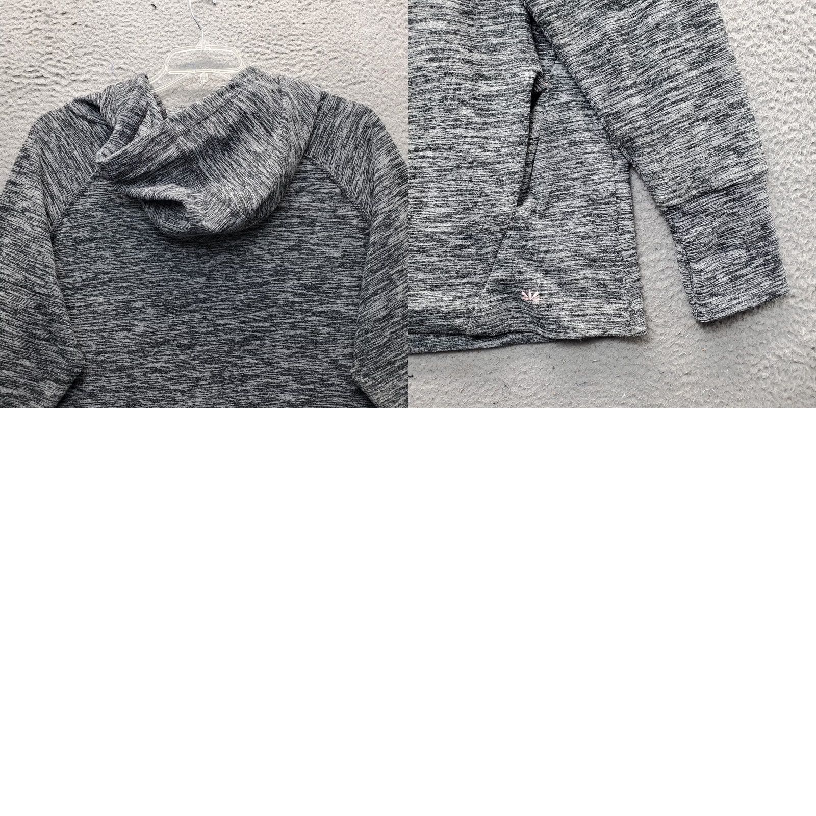 Vintage Lukka Hoodie Womens Large Gray Space Dye Thumb Hole Pullover Hoodie Space Dye Womens Large Gray Lukka Hoodie Size L / US 10 / IT 46 - 8 Thumbnail