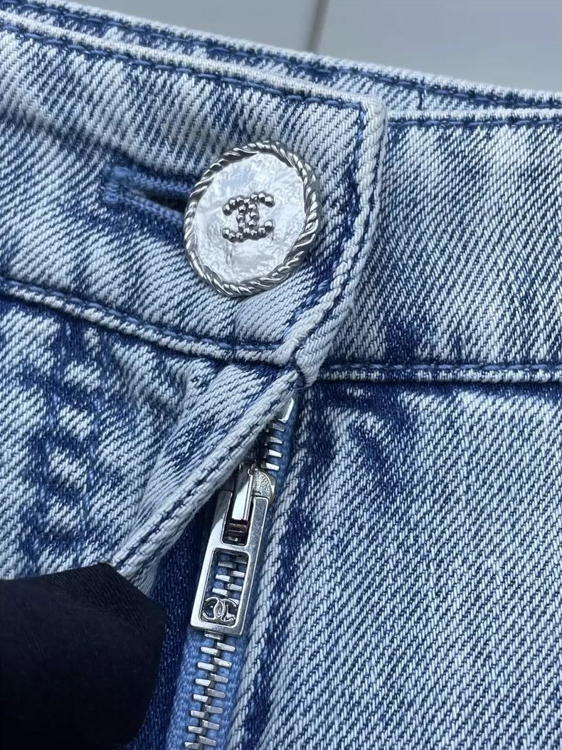Chanel Chanel Ruffled Hem Denim Pants -2505 Size 33" - 7 Thumbnail