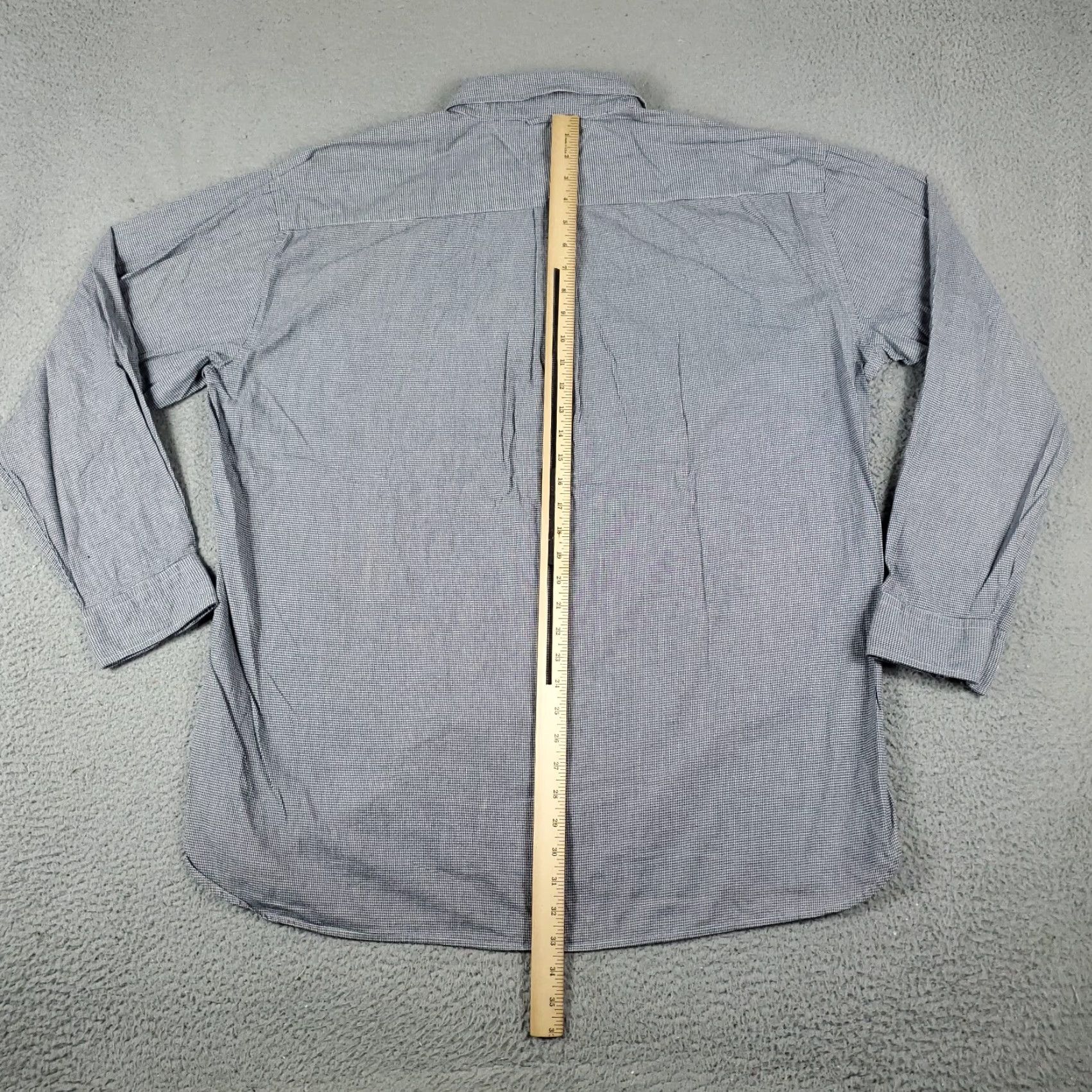 Tommy Hilfiger VINTAGE Tommy Hilfiger Shirt Mens 2XL Blue Houndstooth Button-Up Long Sleeve Regular Fit Collared Logo Pocket All Seasons Men Size US XXL / EU 58 / 5 - 5 Thumbnail