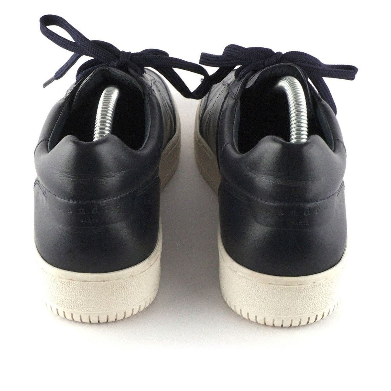Sandro Sandro Plain Cow Leather Low Top Navy Sneakers Size US 9 / EU 42 - 4 Thumbnail