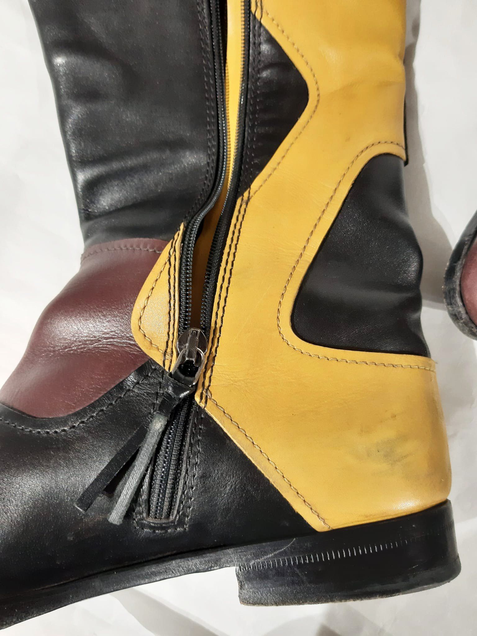 Miu Miu MiuMiu Biker Color Block High Boots FW 2008 Size US 10.5 / IT 40.5 - 6 Thumbnail