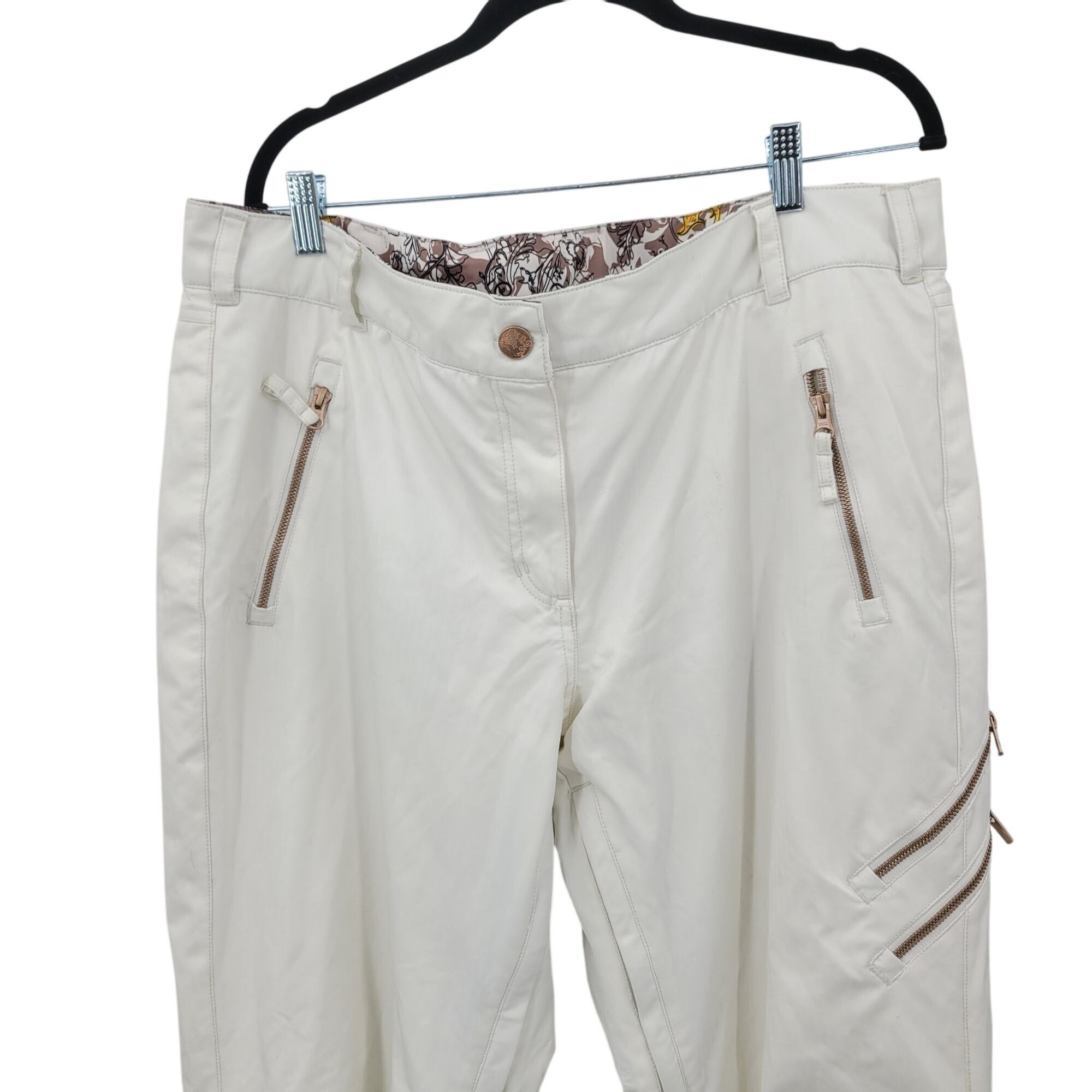Obermeyer Obermeyer Ladies16 White Delia Snow Pants Snowboarding Winte Size 38" / US 16 / IT 52 - 4 Thumbnail