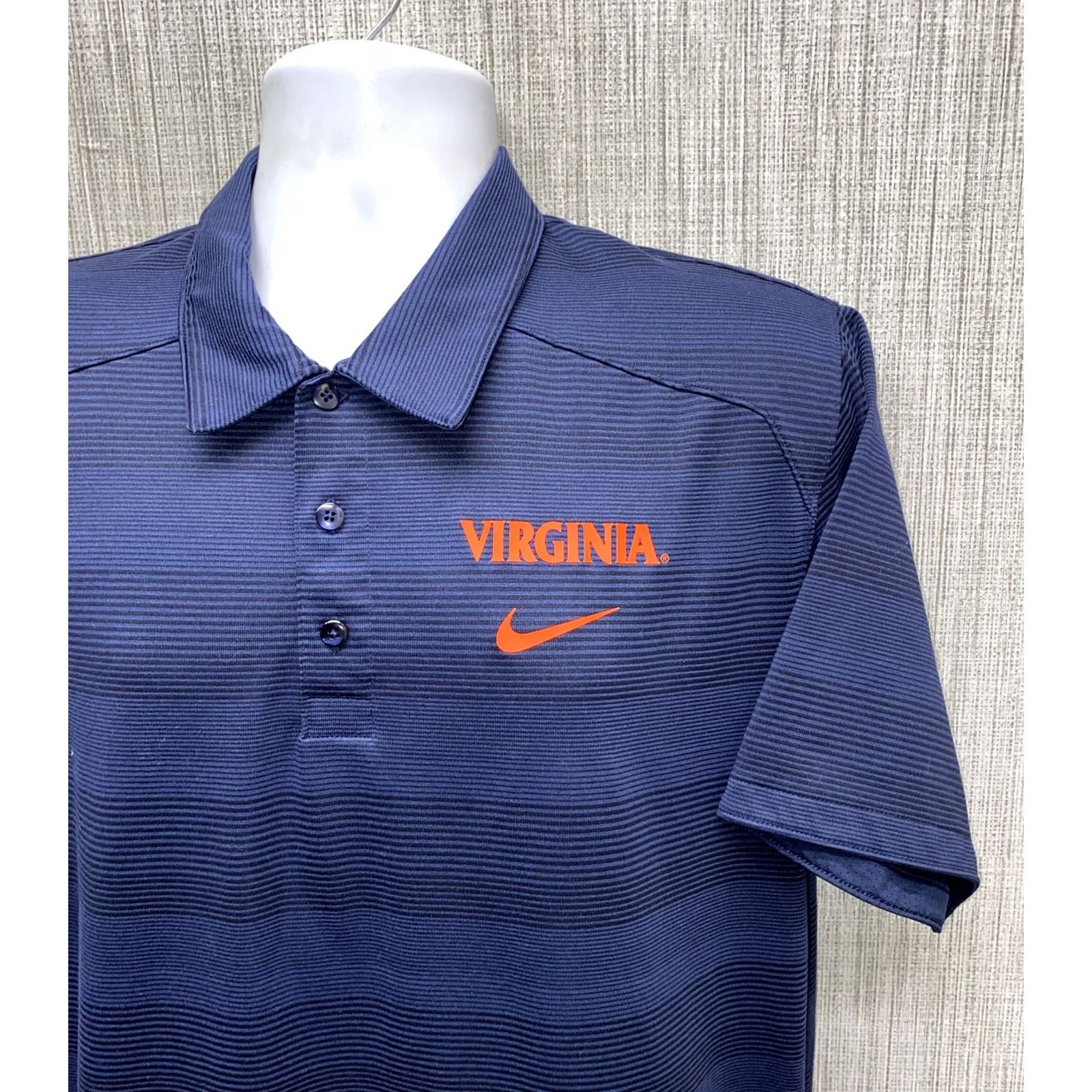 Nike Nike Dri-Fit VIRGINIA Polo Shirt Blue L Men Regular Short Sleeve Polyester Golf Shirt Size US L / EU 52-54 / 3 - 2 Thumbnail