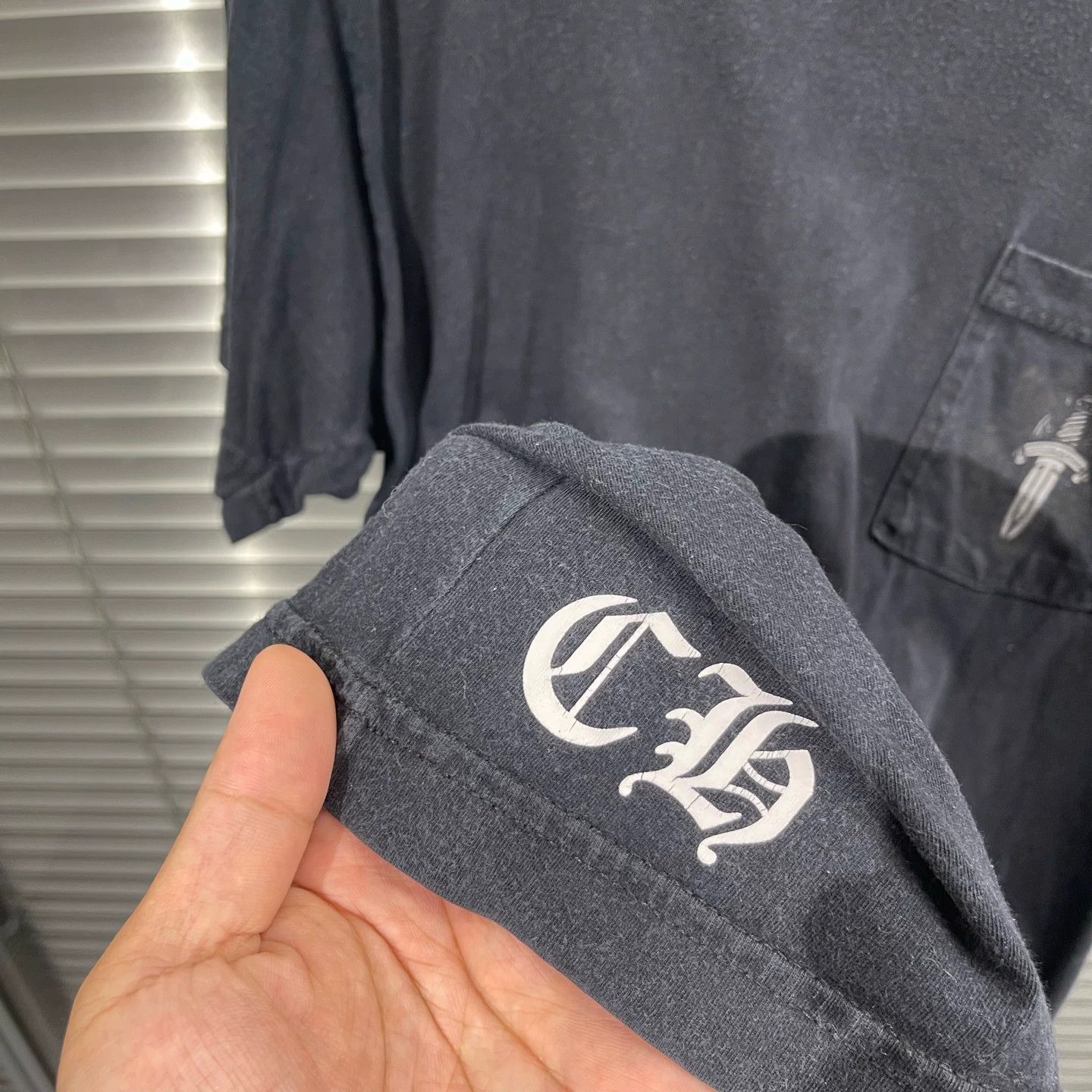Chrome Hearts CH Sword Vine Scroll Black Silver Foil Short Sleeve L 9/10 Size US L / EU 52-54 / 3 - 5 Thumbnail