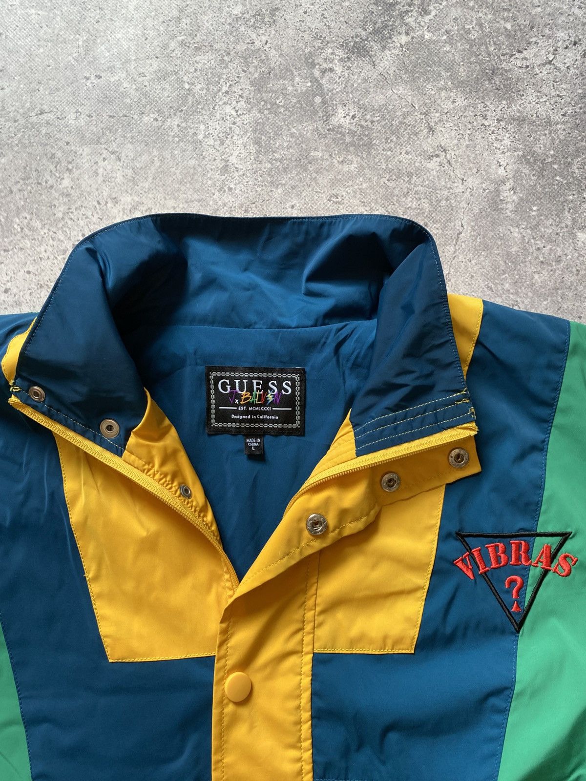 Guess Guess x J Balvin Vibras Retro Windbreaker Nylon Logo Jacket Size US L / EU 52-54 / 3 - 2 Thumbnail