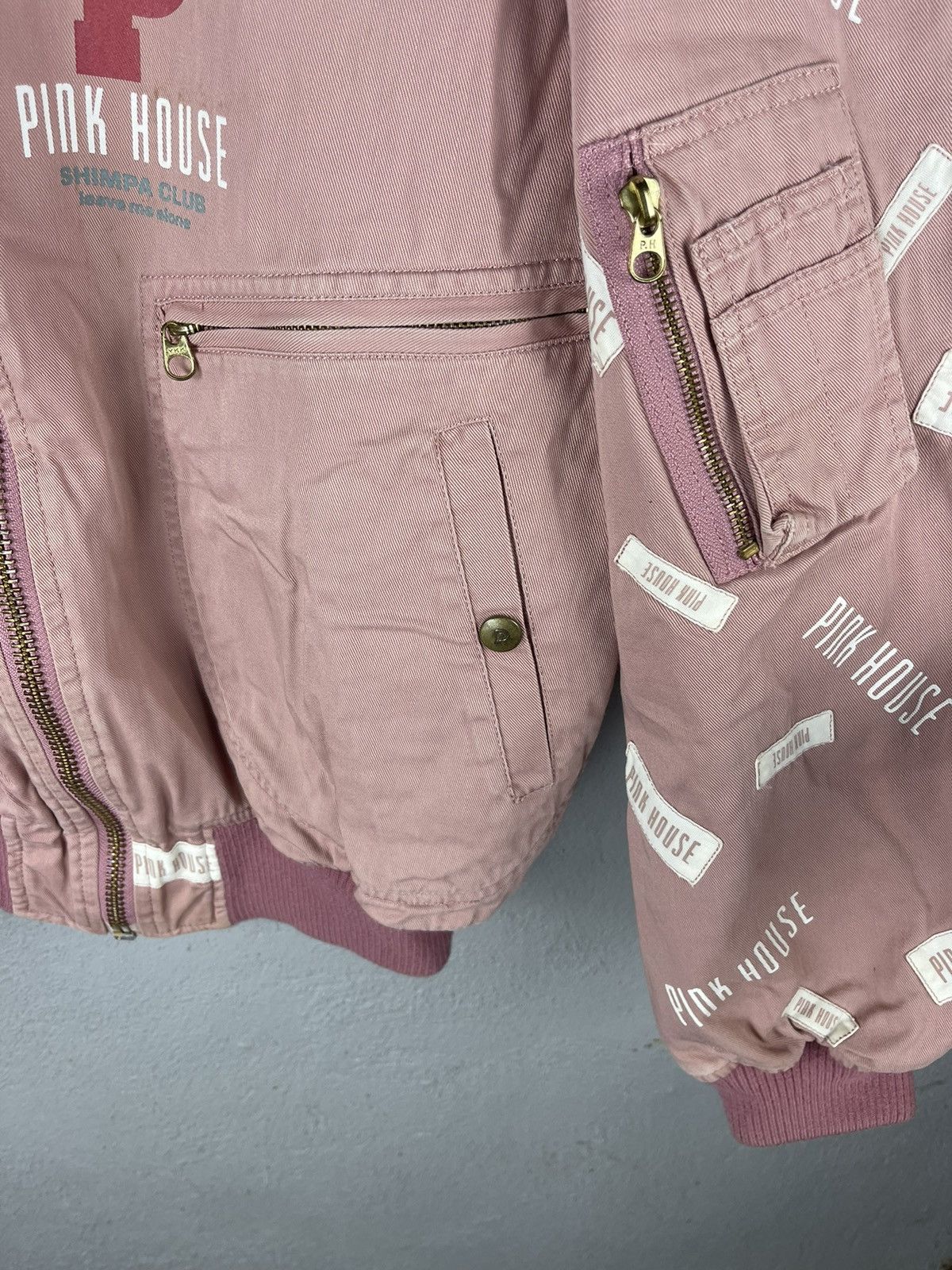 Karl Helmut Vintage 90s Karl Helmut X Pink House Letterman Bomber Jacket Size US M / EU 48-50 / 2 - 8 Thumbnail