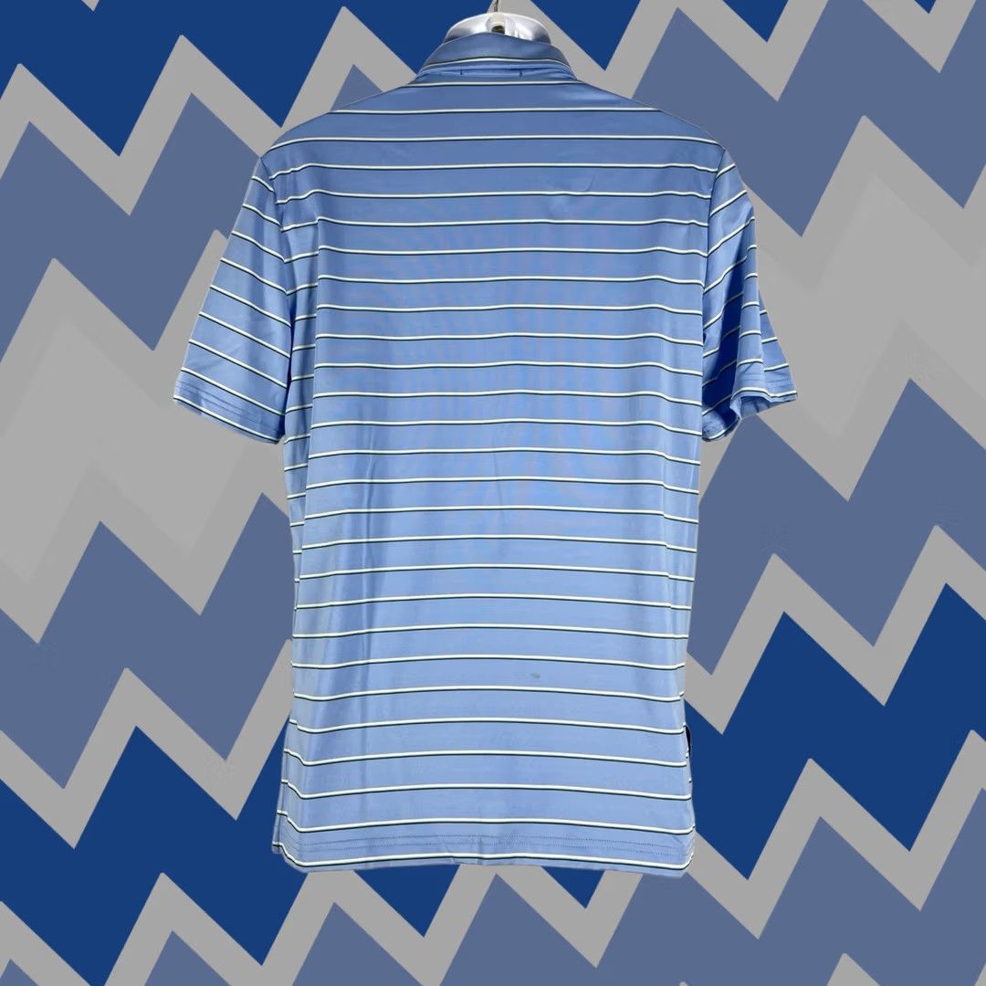 RLX Ralph Lauren RLX Ralph Lauren Polo Shirt Small Blue Striped Short Sleeve Golf Tennis New Mens Size US S / EU 44-46 / 1 - 1 Thumbnail