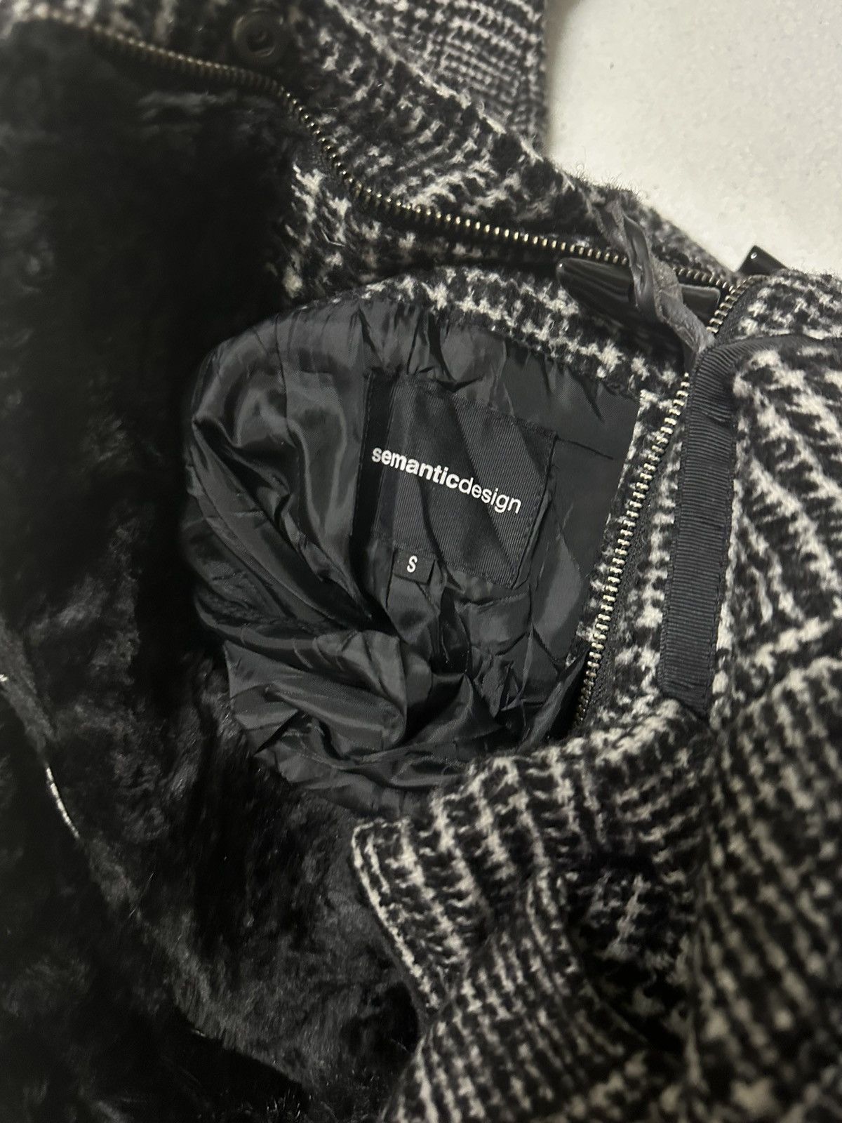 Semantic Design Wool Fur Jacket With Tag
