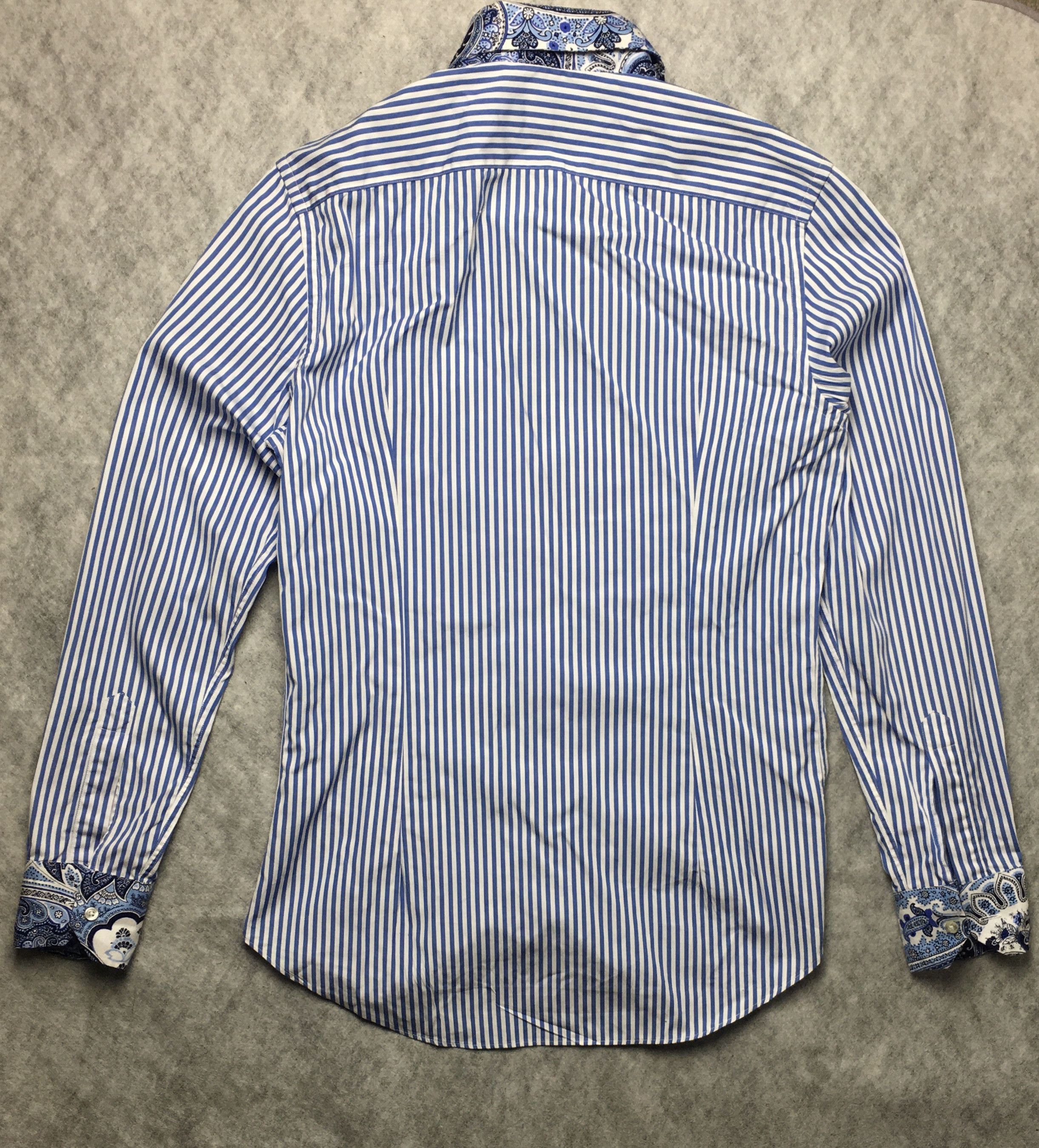 Etro ETRO Milano Paisley Design Striped Mens Shirt IT 39 Size US M / EU 48-50 / 2 - 2 Thumbnail