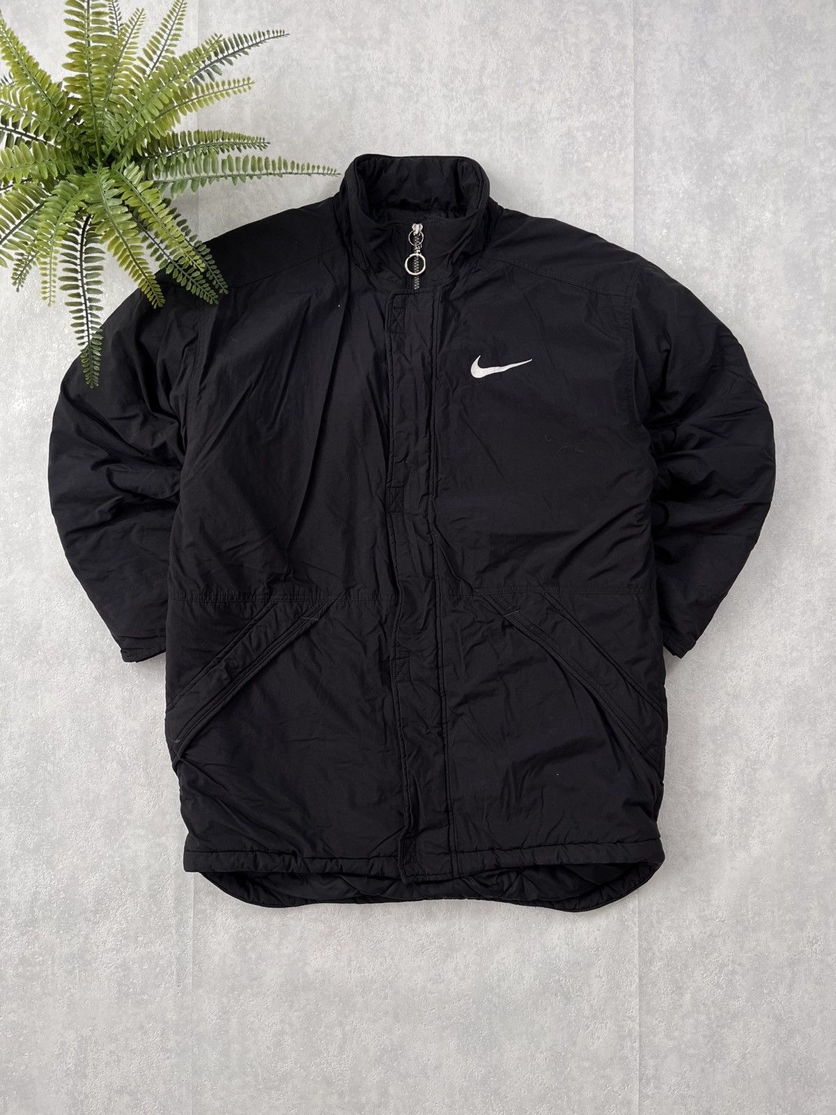 Nike × Vintage 90's NIKE RETRO RARE BIG SWOOSH LOGO Y2K DOWN PUFFER JACKET Size US S / EU 44-46 / 1 - 2 Thumbnail