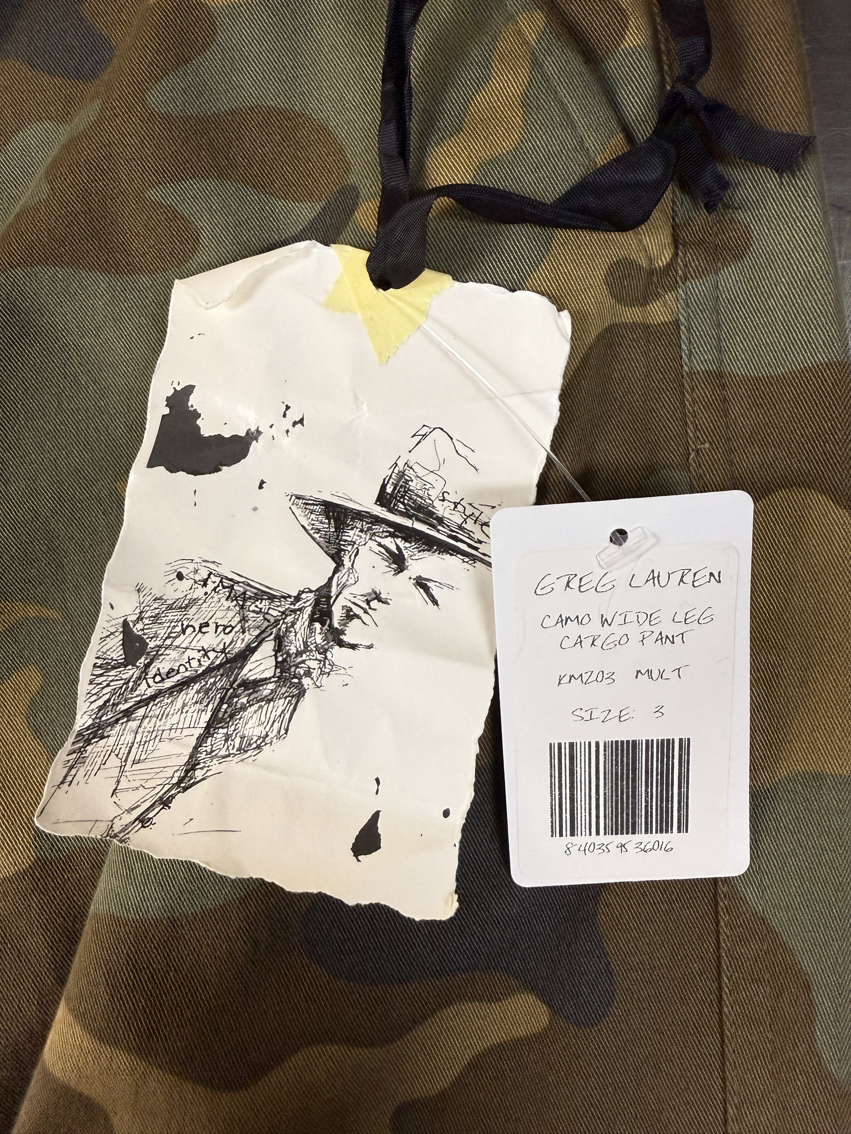 Greg Lauren $935 Greg Lauren Wide-Leg Camo Cargo Pants Size US 34 / EU 50 - 11 Thumbnail