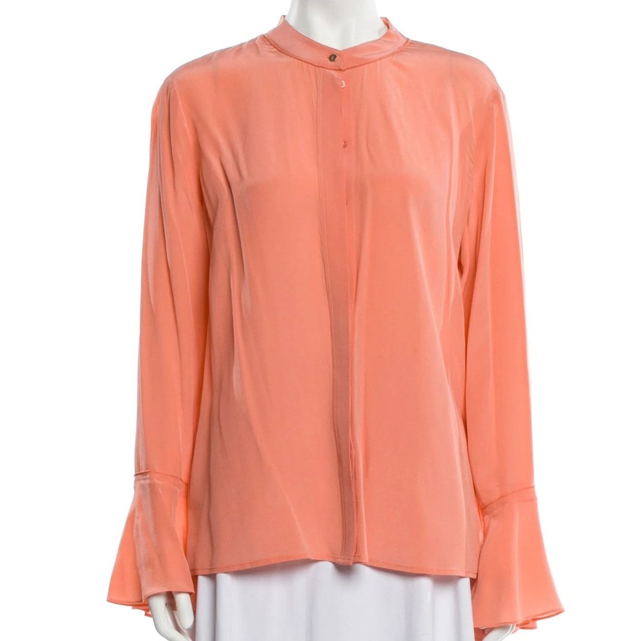 Donna Karan Vintage Donna Karan Peachy Silk Blouse M Size M / US 6-8 / IT 42-44 - 2 Thumbnail