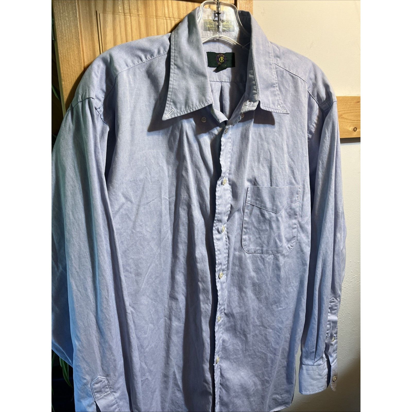 Club Room Club Room Mens Regular fit Dress Shirt Large 16.5 34 Blue LS Size US L / EU 52-54 / 3 - 6 Thumbnail