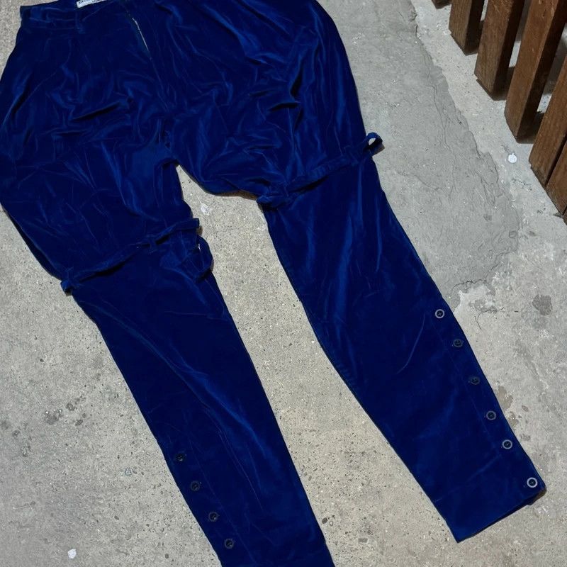 Katharine Hamnett London 80s Katherine Hamnett London velour bondage wide strap pants Size 26" / US 2 / IT 38 - 12 Thumbnail