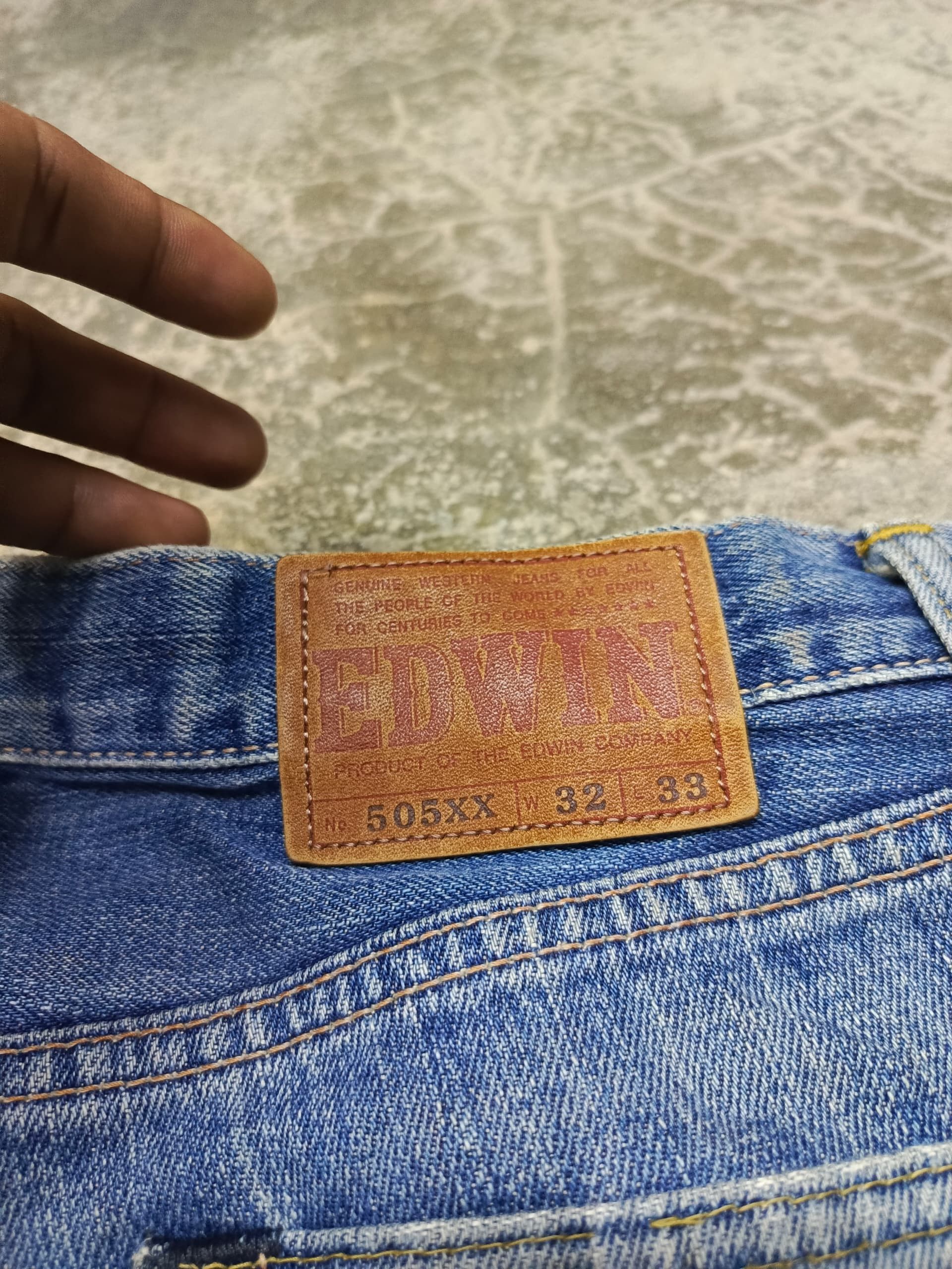 Tornado Mart Vintage edwin distressed 505XX selvedge jeans Size US 32 / EU 48 - 12 Thumbnail