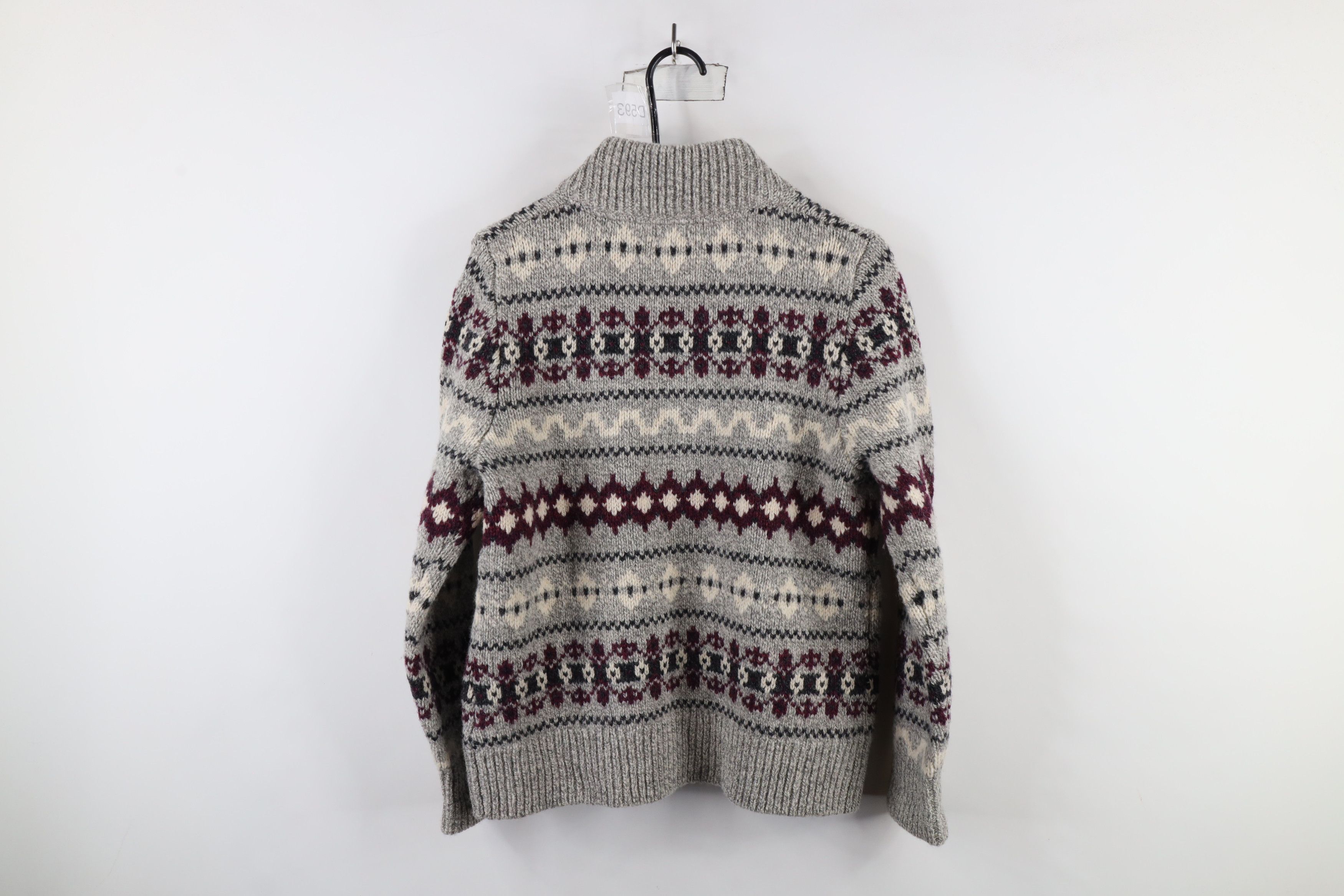 L.L. Bean × Vintage Vintage LL Bean Heavyweight Wool Fair Isle Full Zip Sweater Size M / US 6-8 / IT 42-44 - 10 Thumbnail