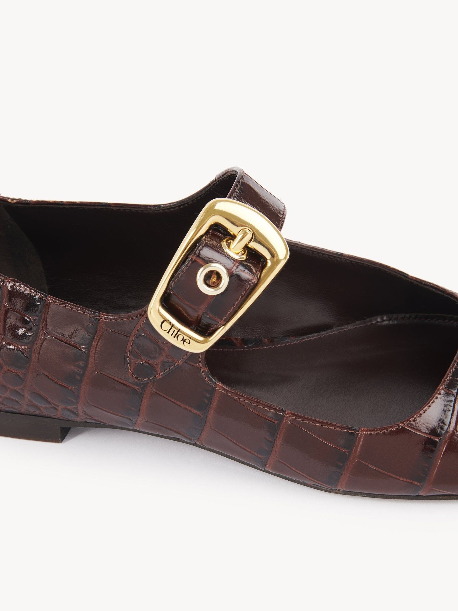 Chloe oc11z0525 Polly Ballerina in Burgundy Size US 9 / IT 39 - 5 Thumbnail