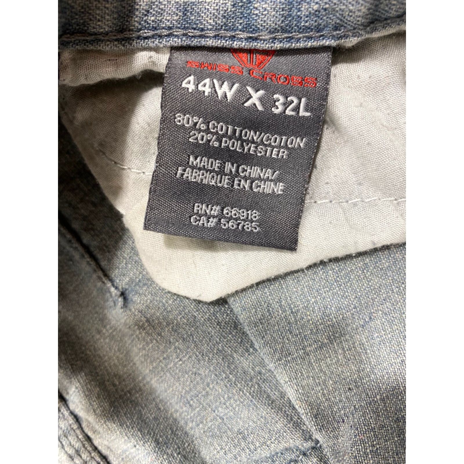 Vintage Swiss Cross Jeans Men 46 Regular Cotton Blend Gray 32 In Distress 3145 Size US 30 / EU 46 - 6 Thumbnail