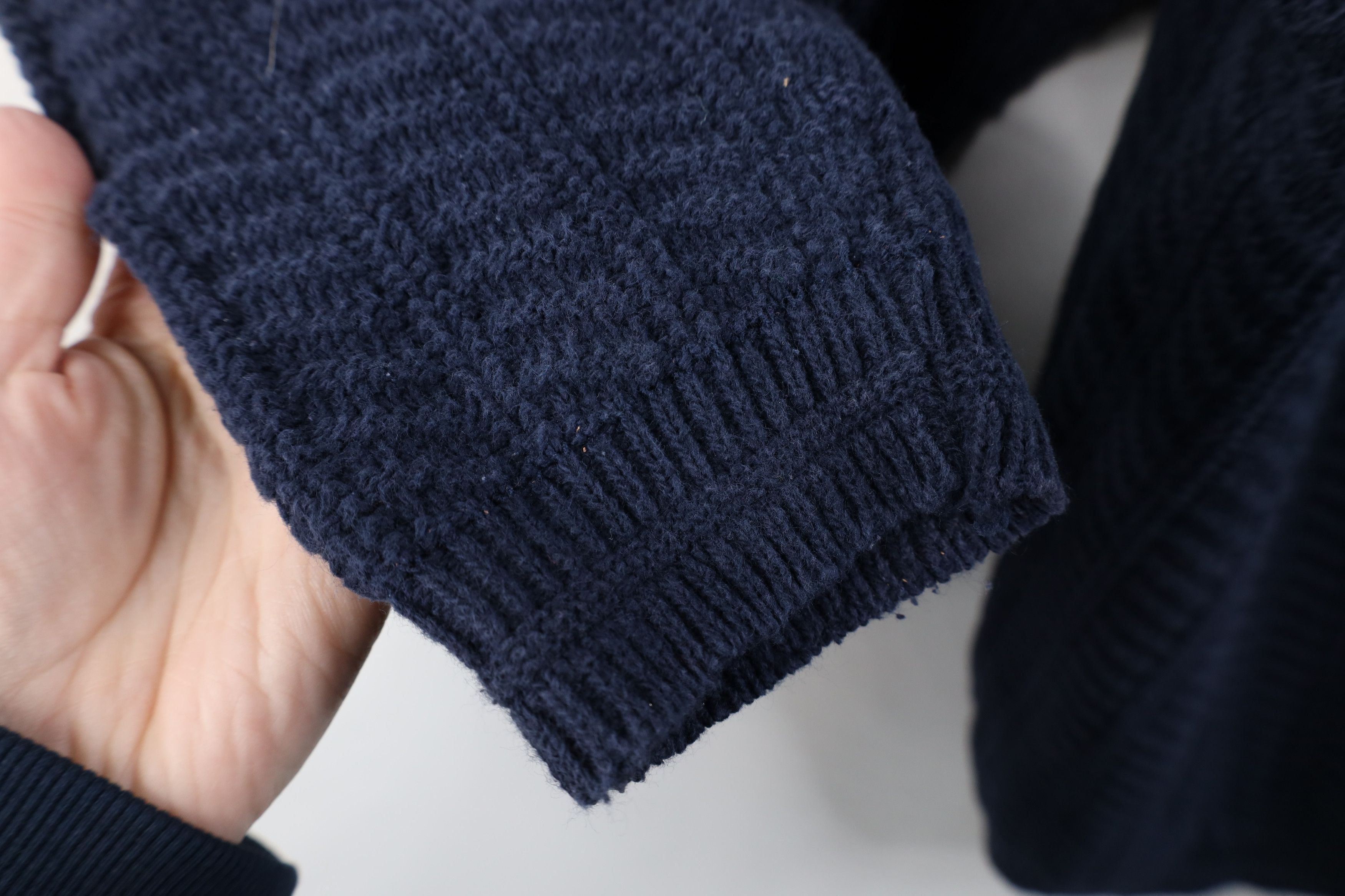 Vintage Vintage 90s Streetwear Framed Cotton Knit Sweater Blue USA Size US M / EU 48-50 / 2 - 5 Thumbnail