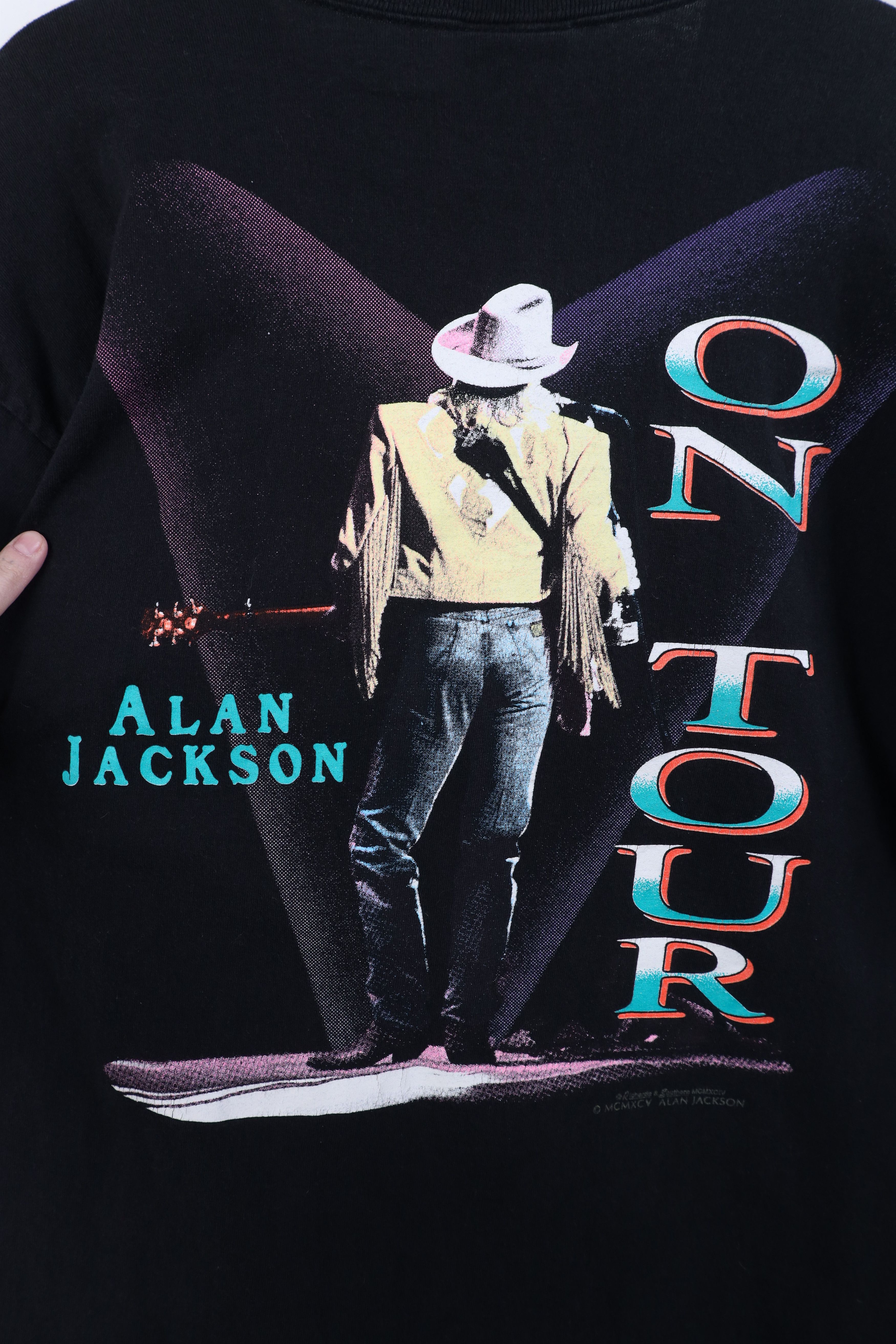 Vintage Vintage 90s On Tour Alan Jackson Country Band T-Shirt USA Size L / US 10 / IT 46 - 12 Thumbnail