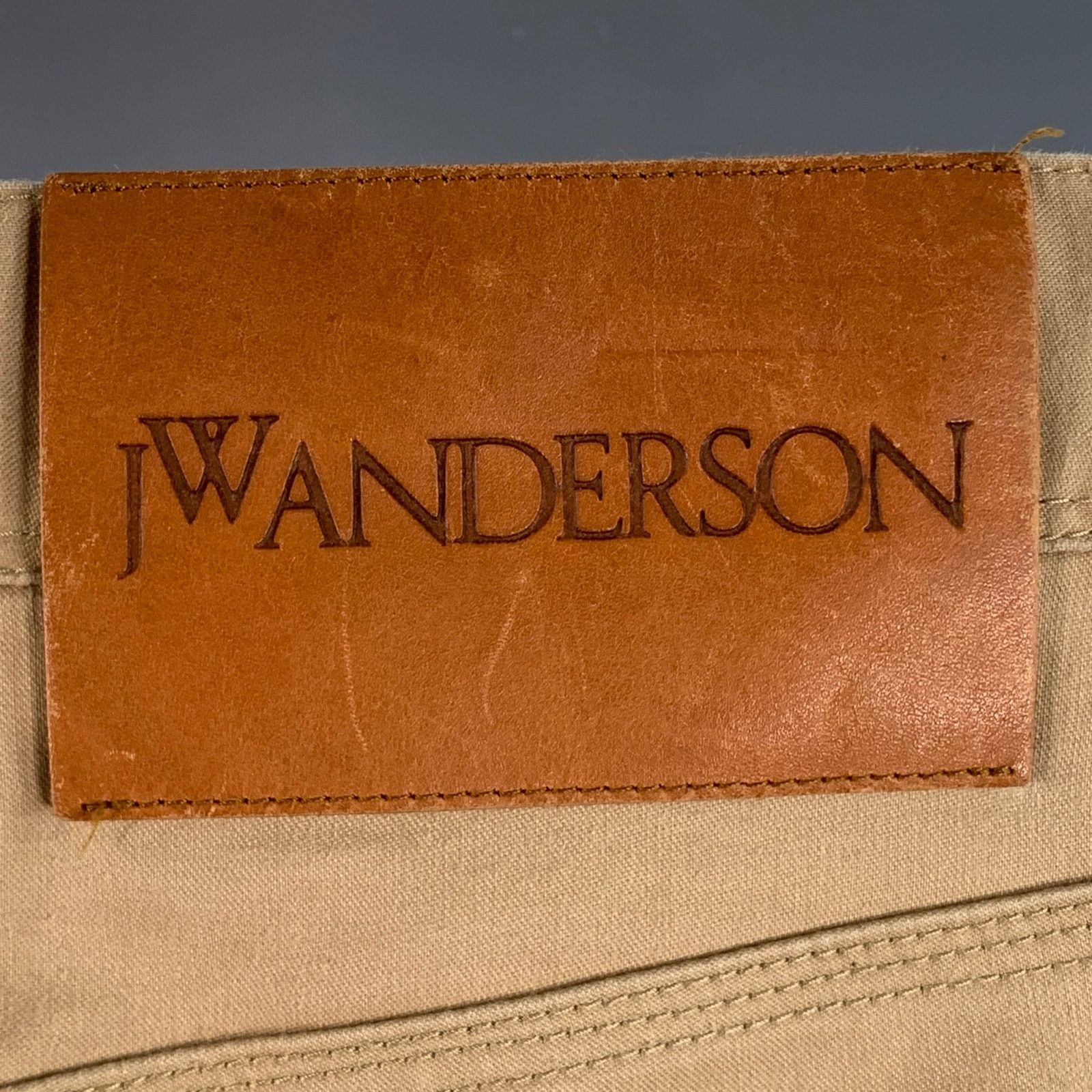 JW Anderson JW ANDERSON Tan Cotton Tapered Flat Front Zip Fly Casual Size US 40 / EU 56 - 3 Thumbnail