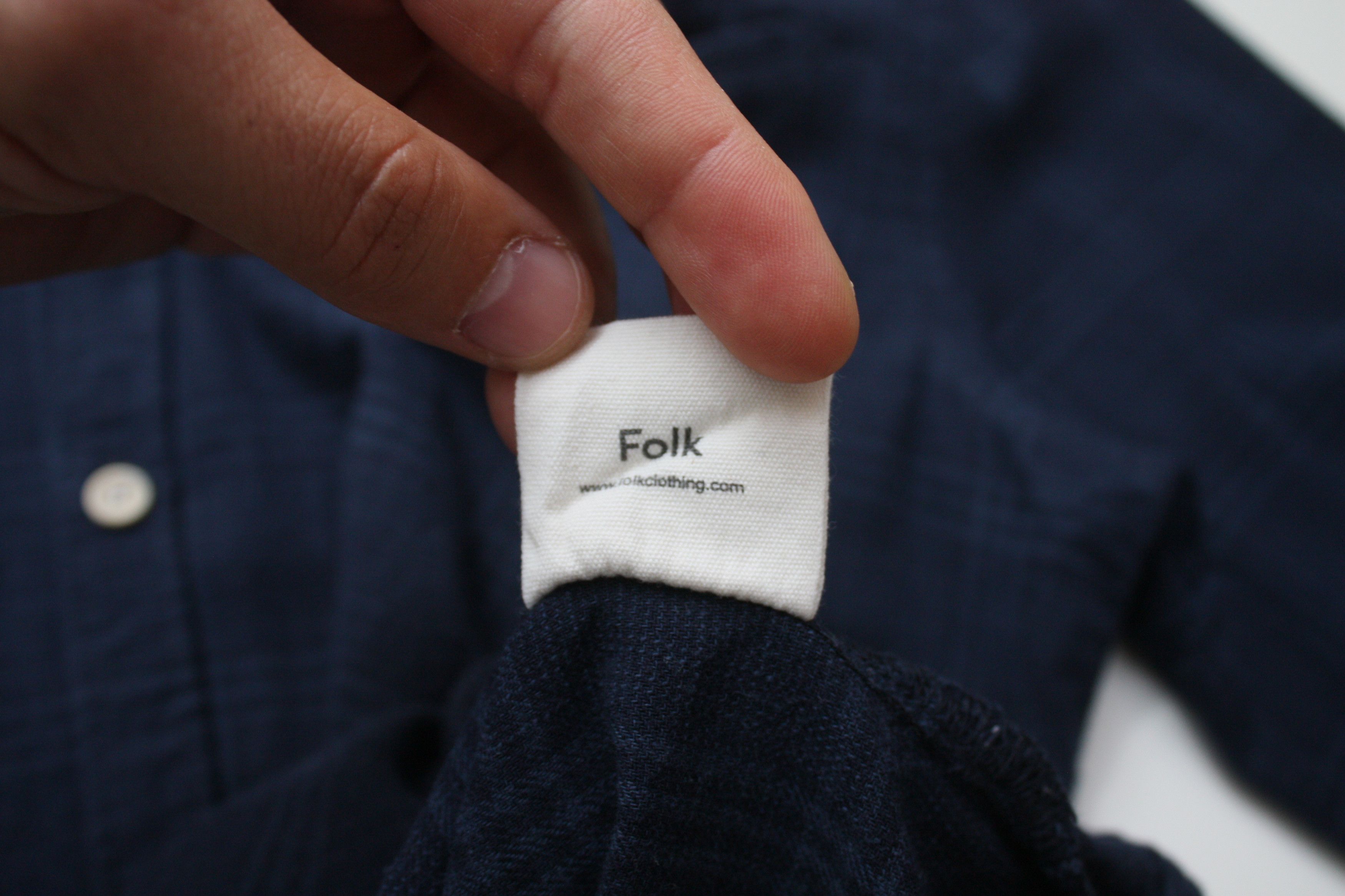 Folk Folk Navy Checkered Cotton Shirt Men's Size US M / EU 48-50 / 2 - 7 Thumbnail