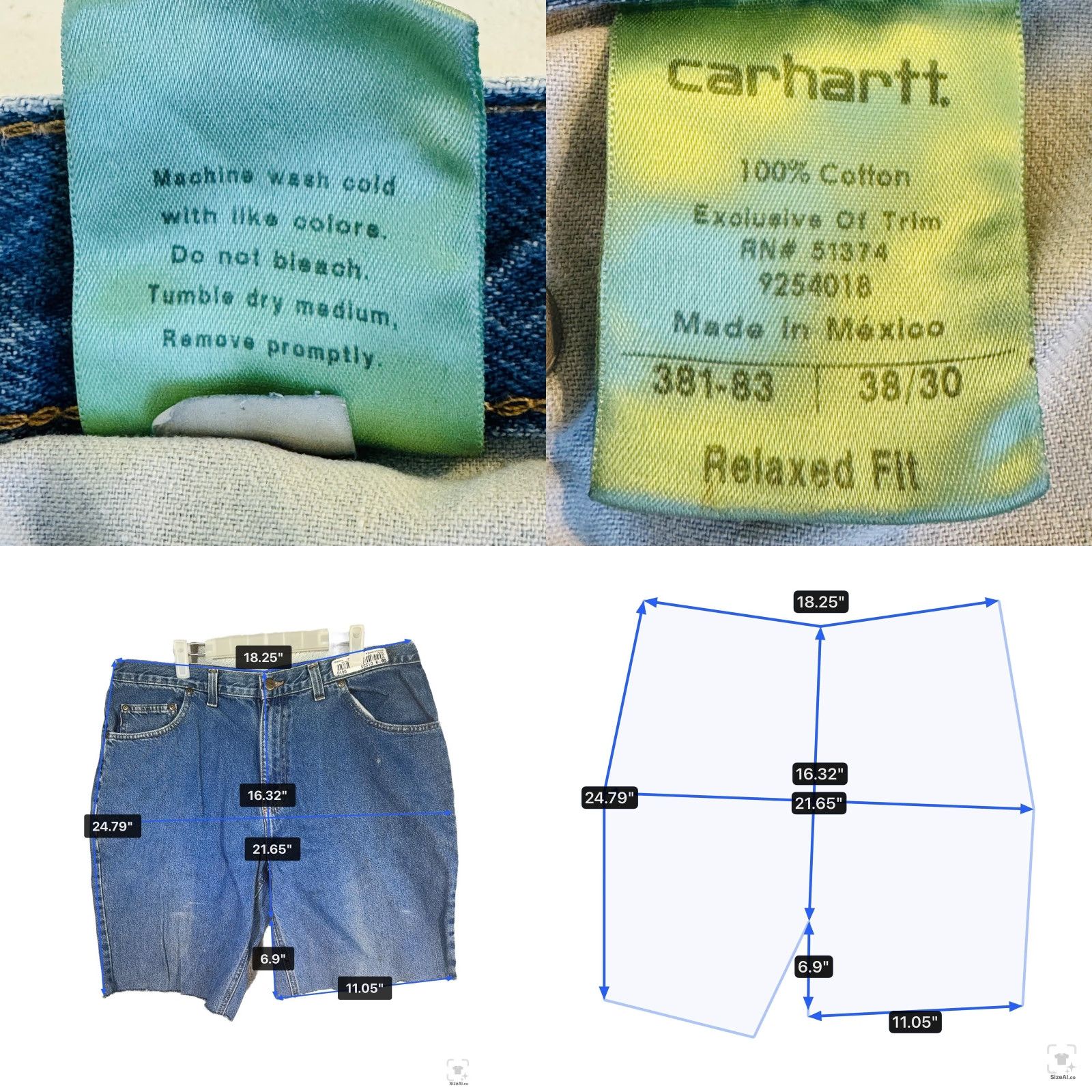 Carhartt Carhartt Shorts Mens 38 Blue Bermuda Relaxed Fit 7 Inseam Denim 5-Pocket Size US 38 / EU 54 - 8 Thumbnail