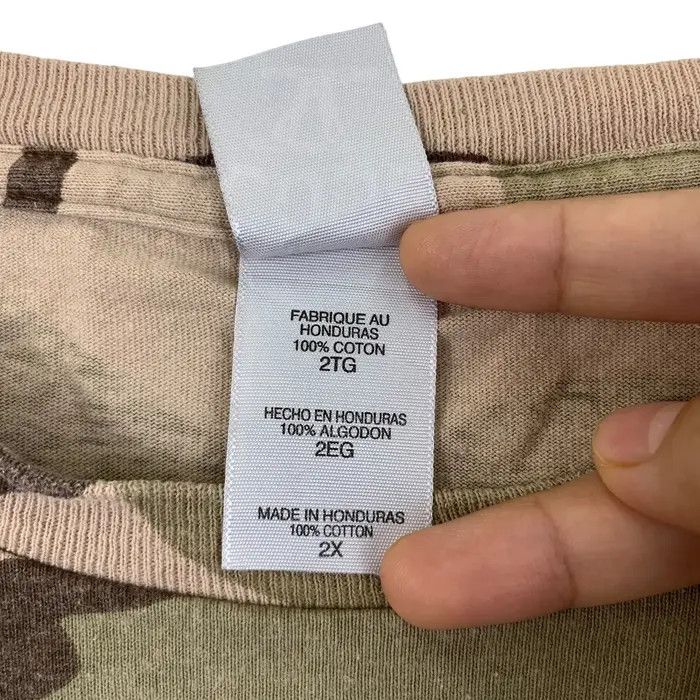 Vintage Vintage DCFS USA LLC Fraud Control Hotline Camo Tee Shirt Size US XXL / EU 58 / 5 - 6 Thumbnail