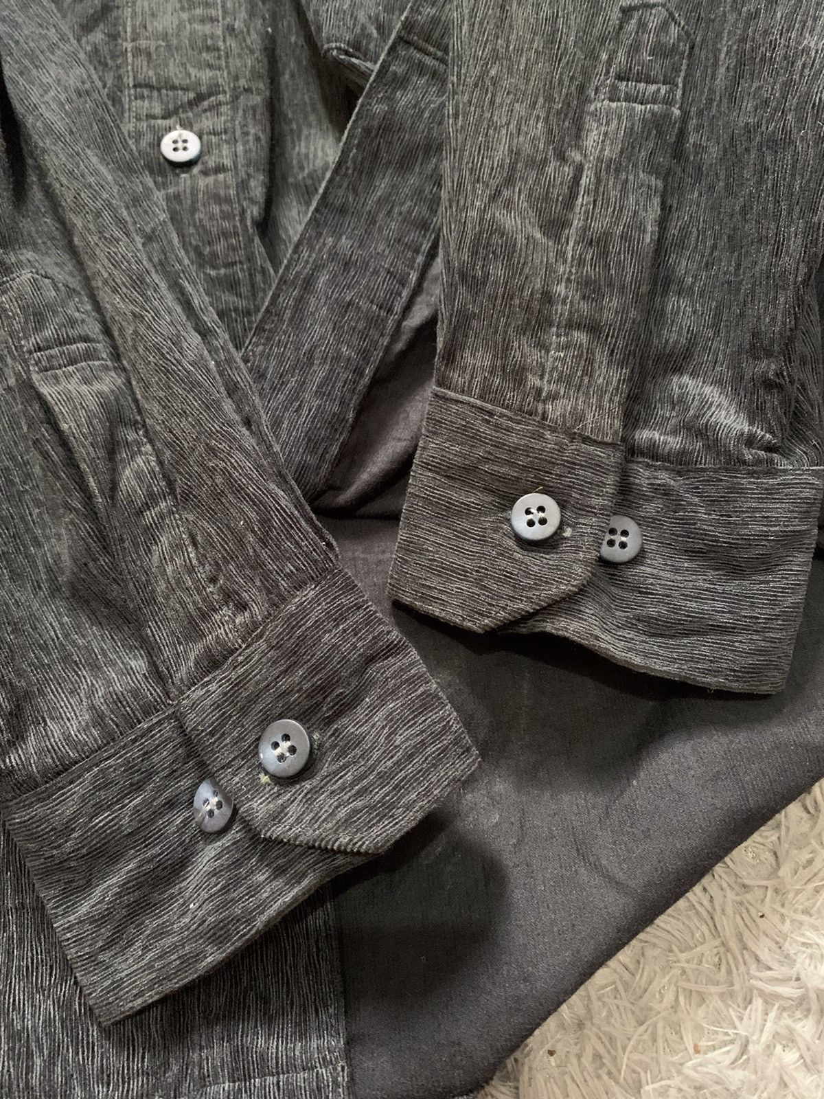 Carven Carven Paris Long Shirt Vintage ( Semi Corduroy Cloth ) Size US L / EU 52-54 / 3 - 6 Thumbnail