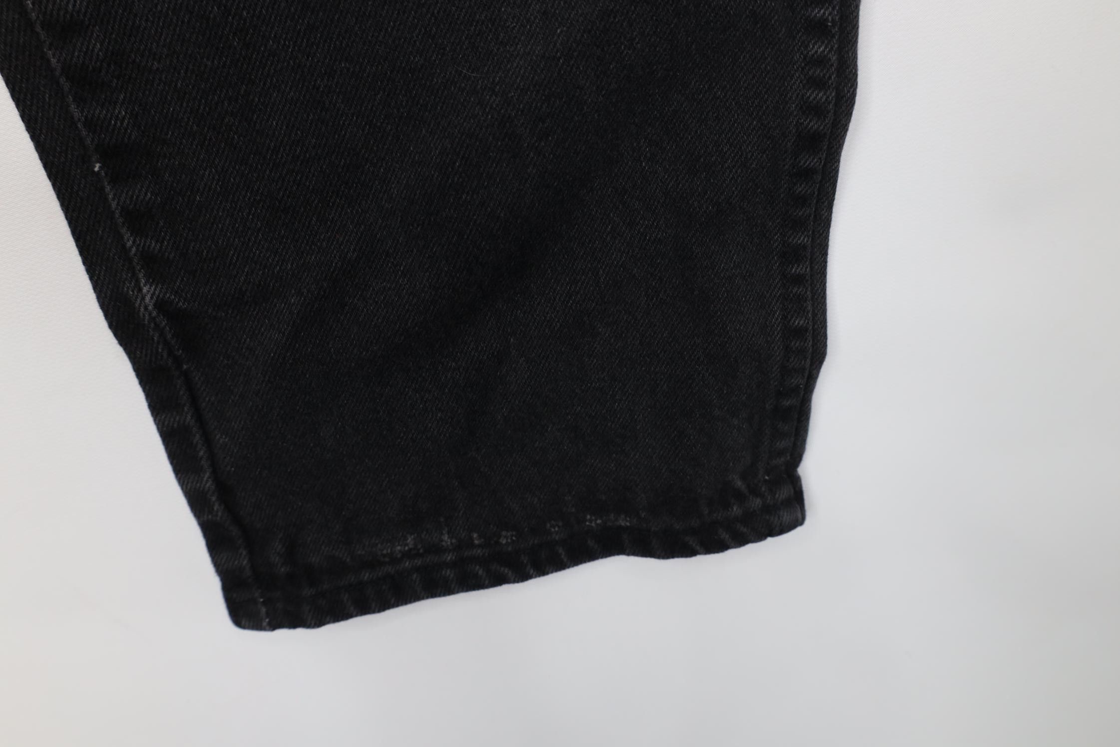 Vintage Vintage 90s Streetwear Straight Leg Denim Jeans Black Cotton Size US 36 / EU 52 - 5 Thumbnail