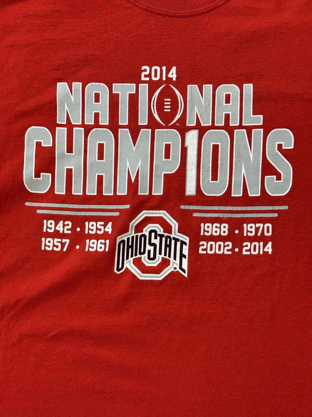 Designer Ohio State Football Champions T-shirt 2014 Tee XL Size US XL / EU 56 / 4 - 3 Thumbnail