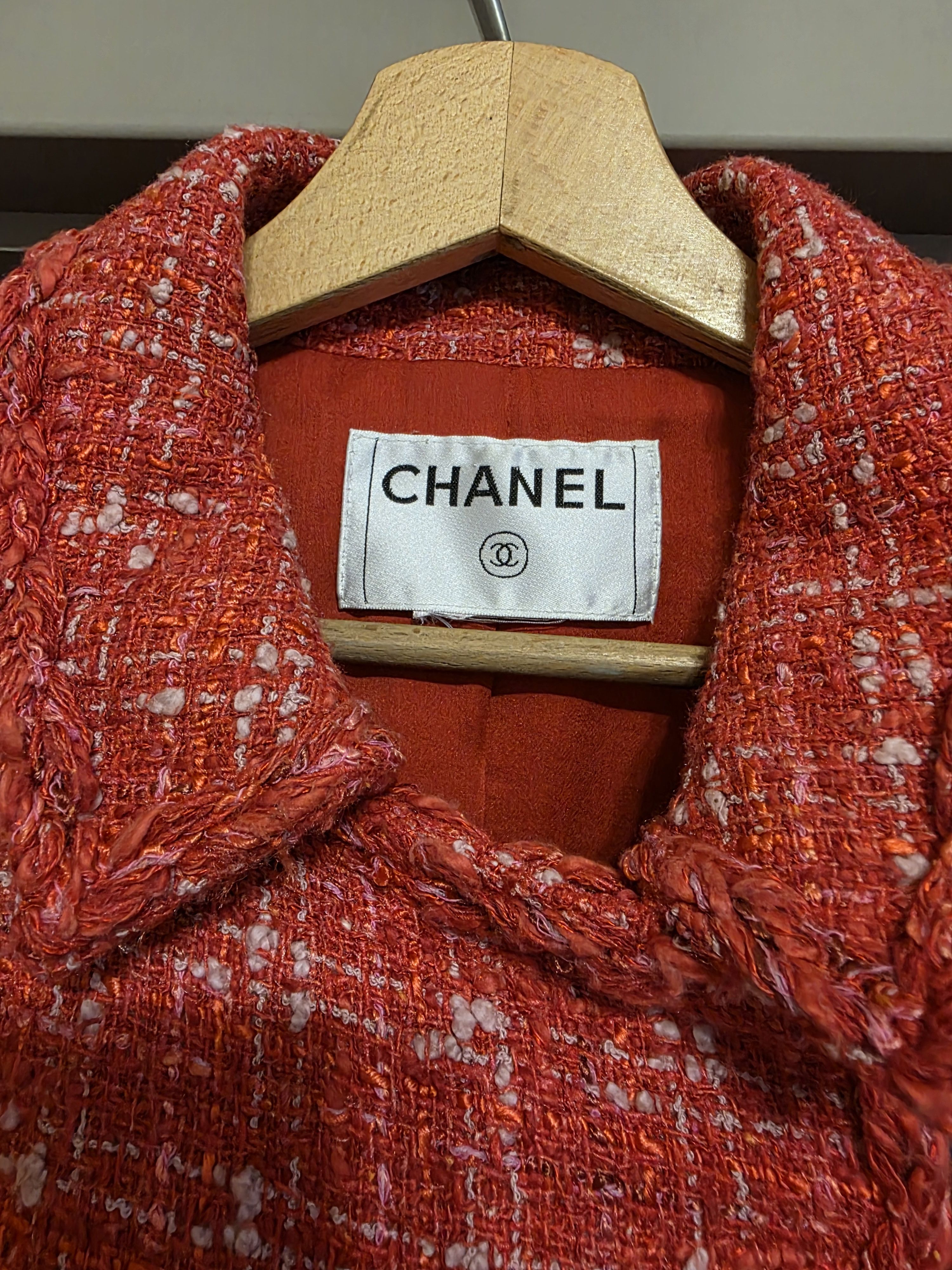 Chanel Chanel Tweed Biker Jacket Runway CHANEL 06P Red Pink Checker Size M / US 6-8 / IT 42-44 - 6 Thumbnail